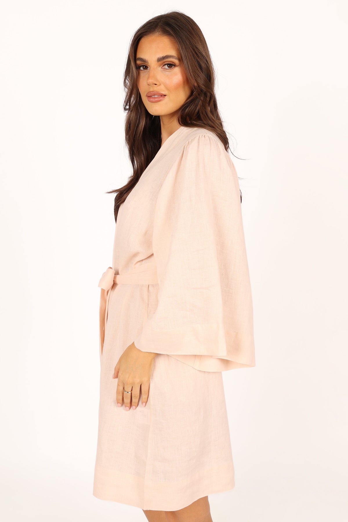 Nuala Linen Robe in Blush – view 6 of 10