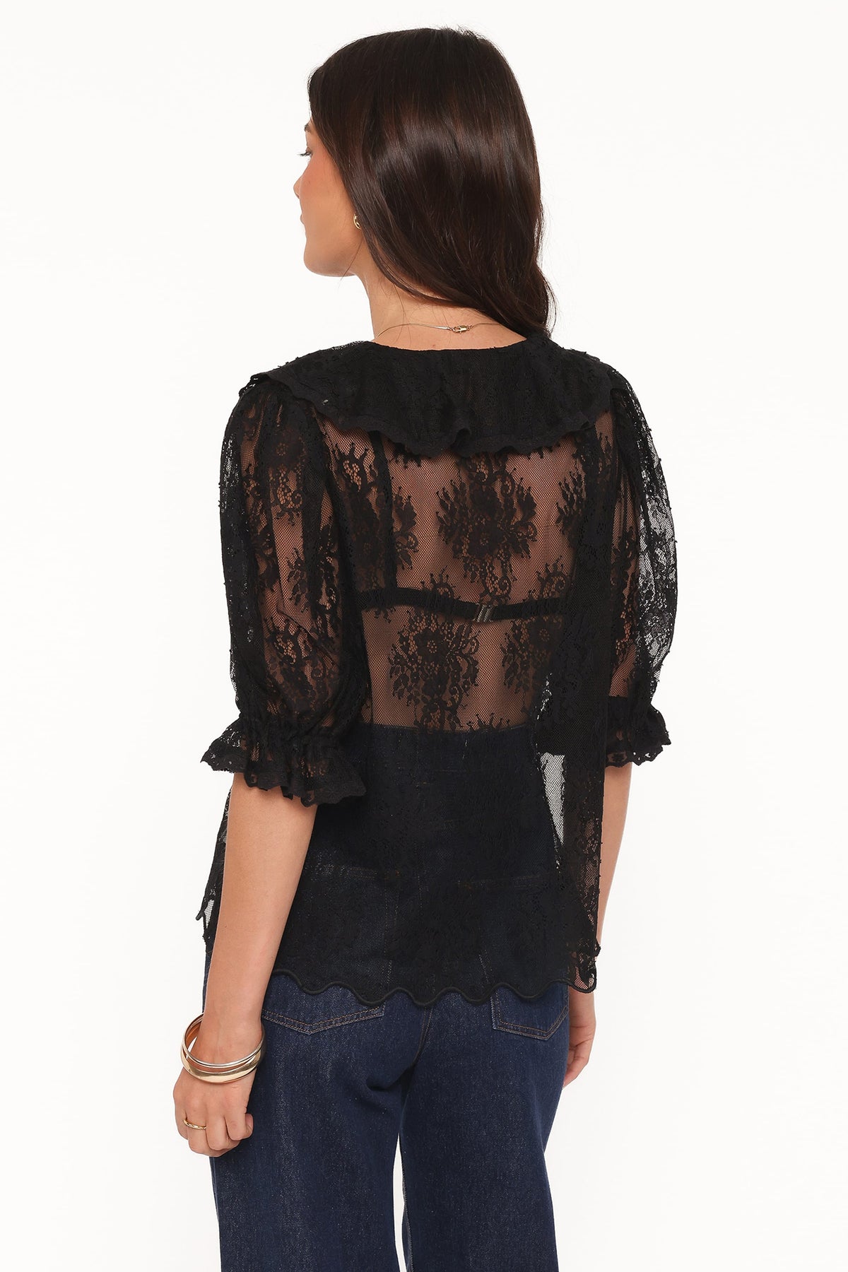 Adhanna Lace Top in Black – view 4 of 6