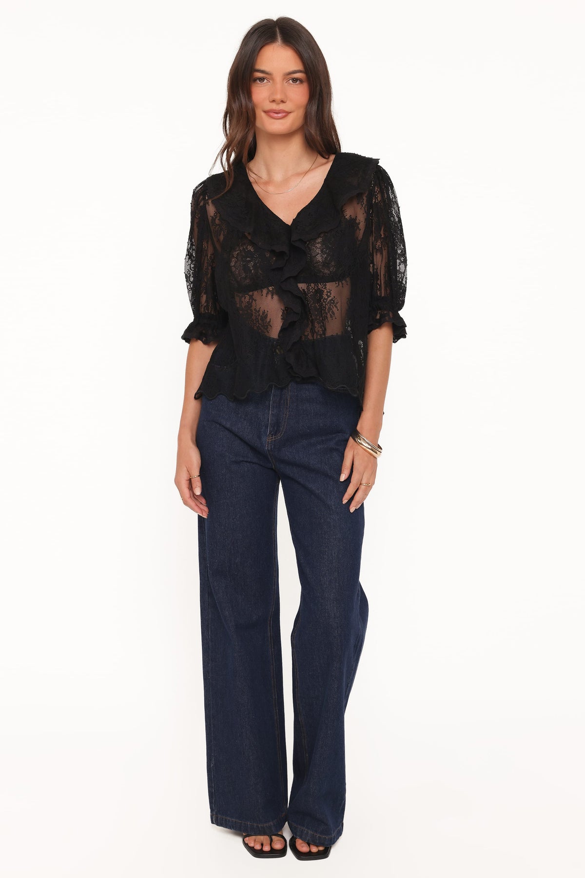 Adhanna Lace Top in Black – view 5 of 6