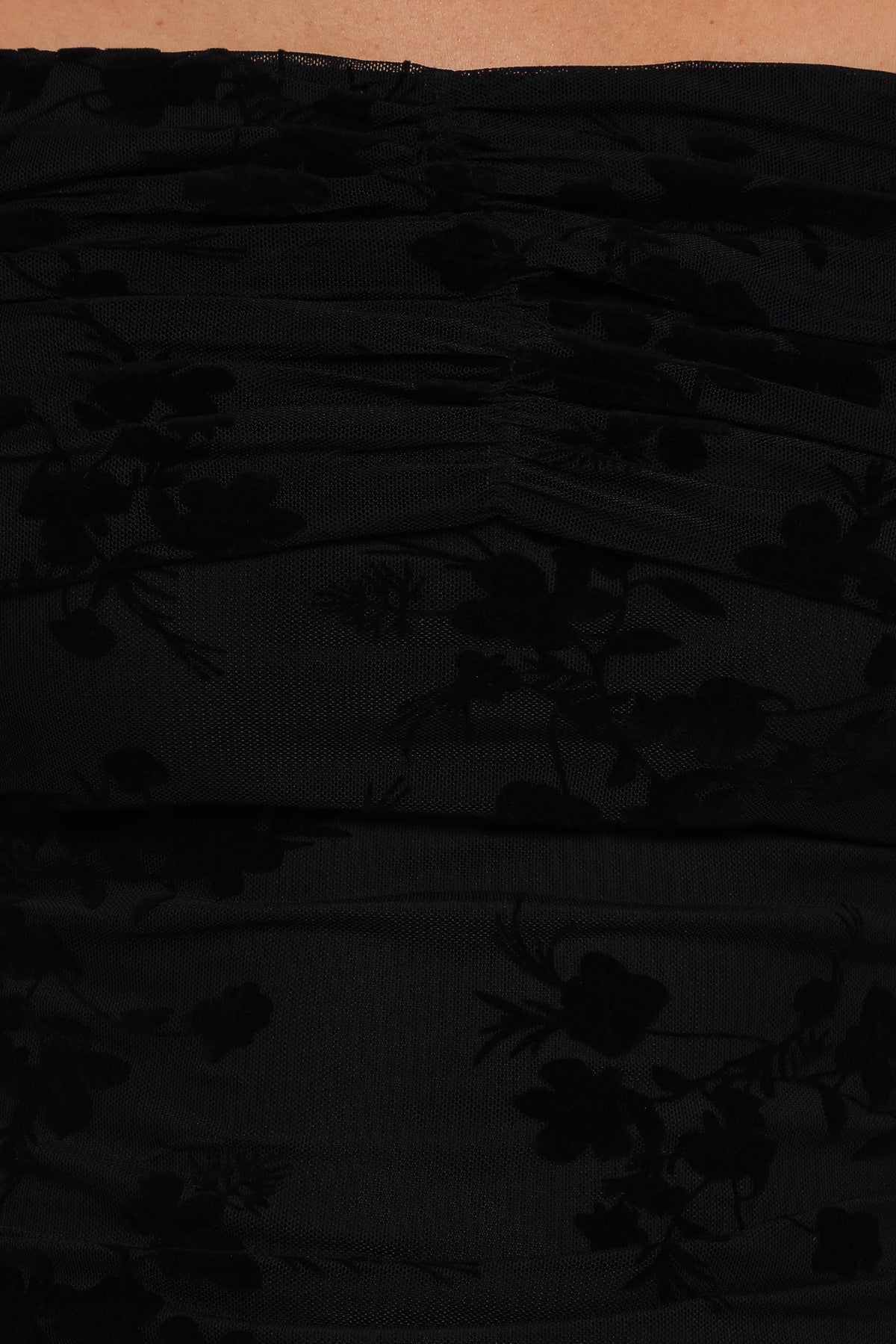 Aerin Off Shoulder Mesh Top in Black – view 6 of 6