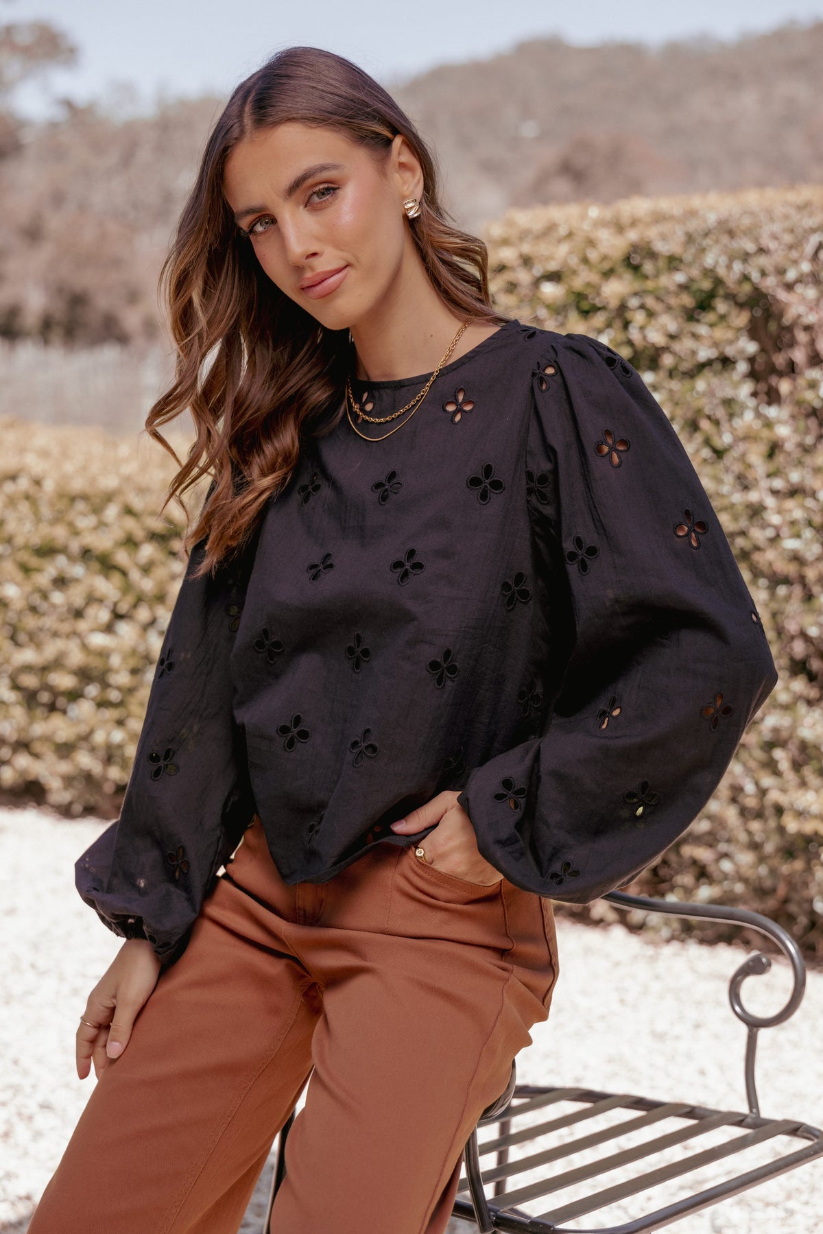 Aggie Blouse in Black – view 1 of 8