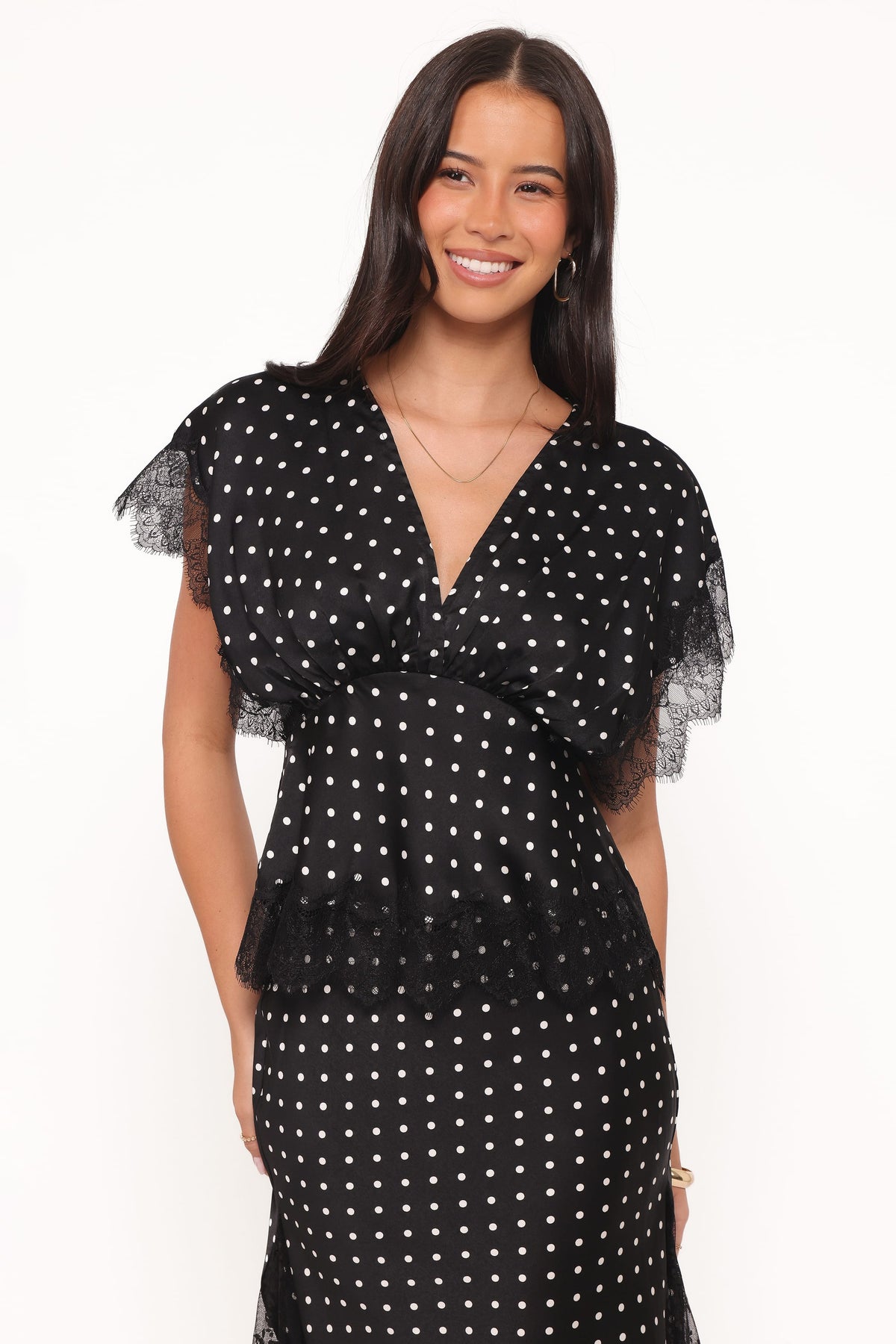Ailbhe Top in Black Polka Dot – view 2 of 8