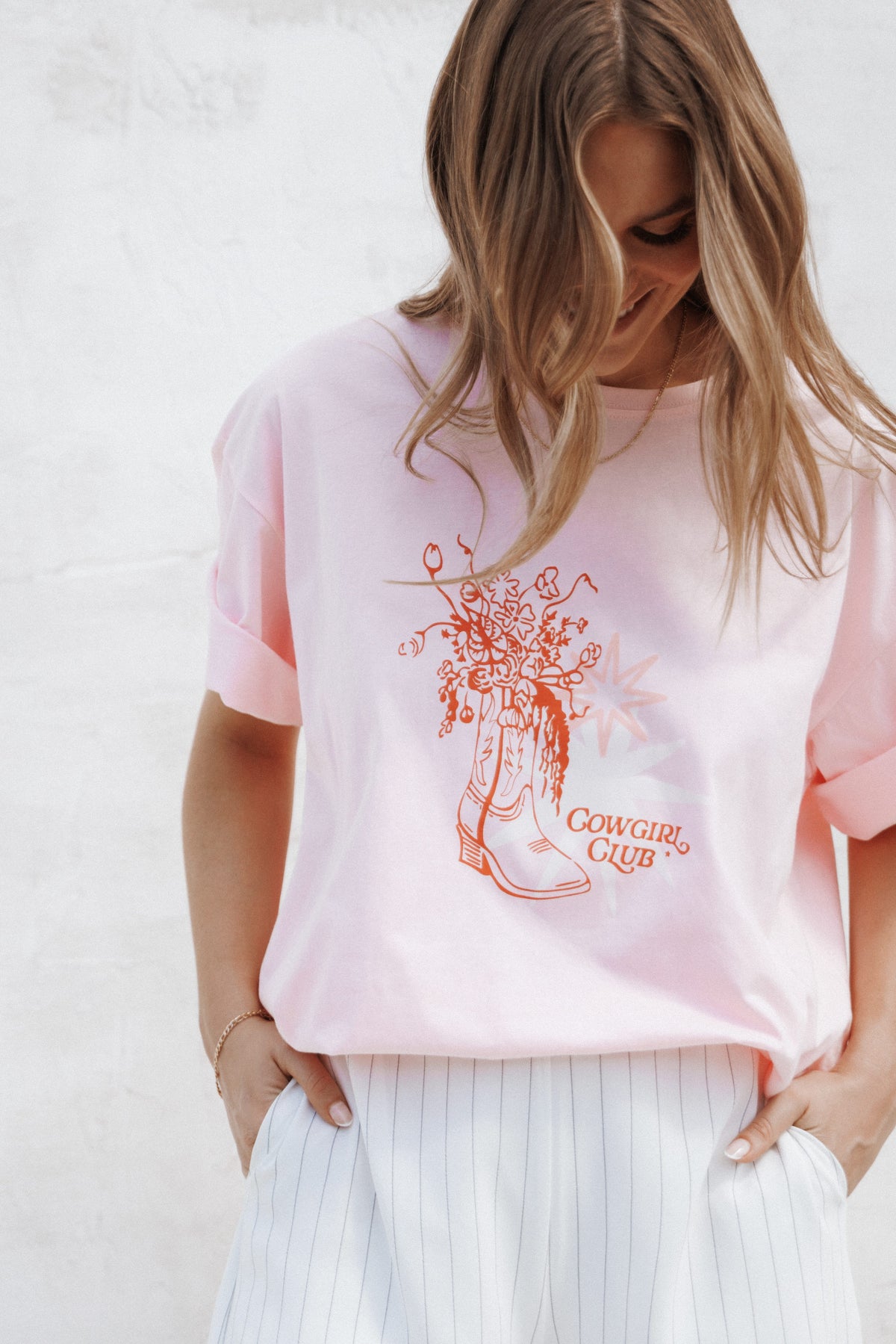 Alanna Cowgirl Club Graphic Tee in Pink – view 8 of 8