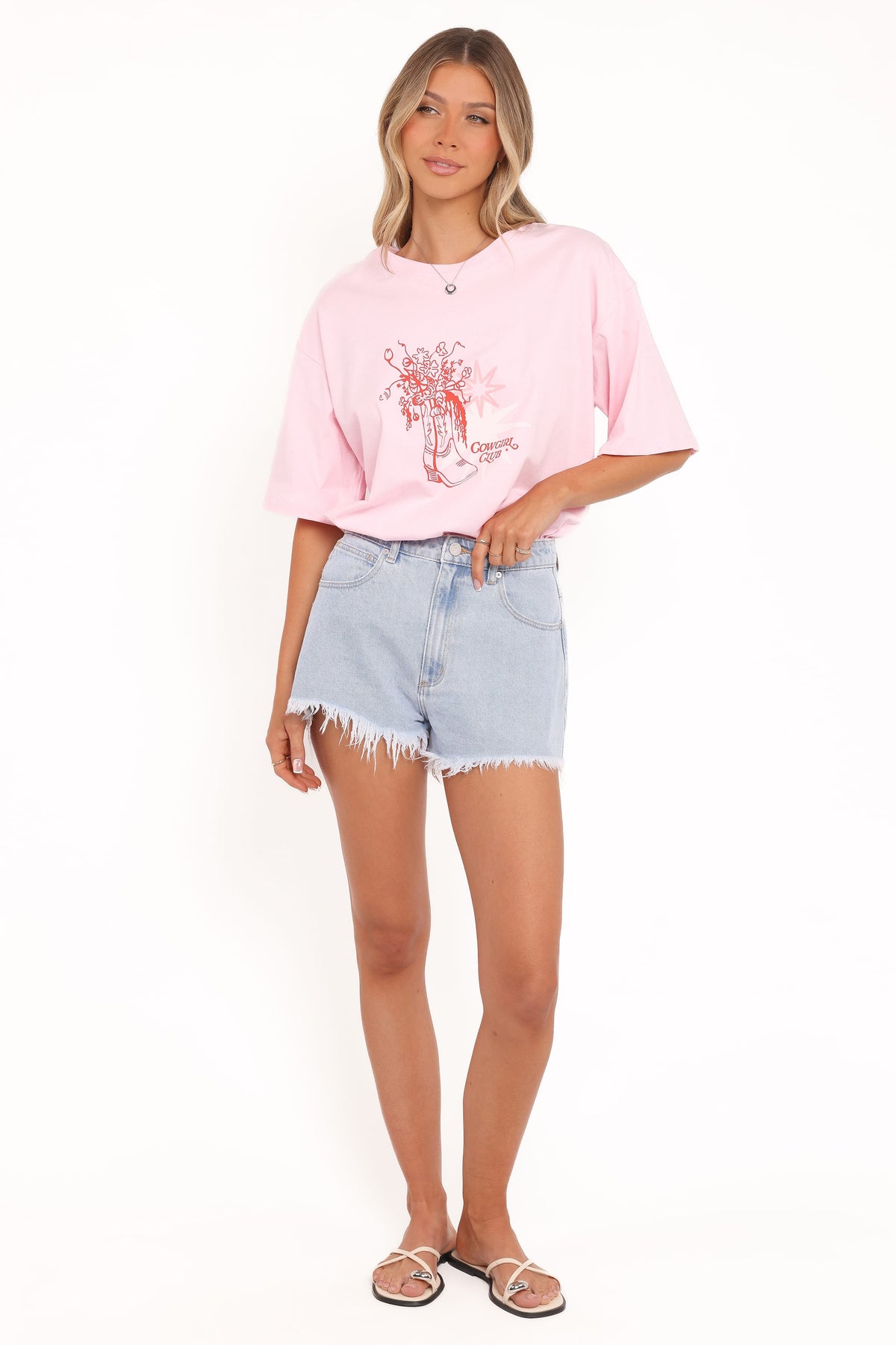 Alanna Cowgirl Club Graphic Tee in Pink – view 6 of 8