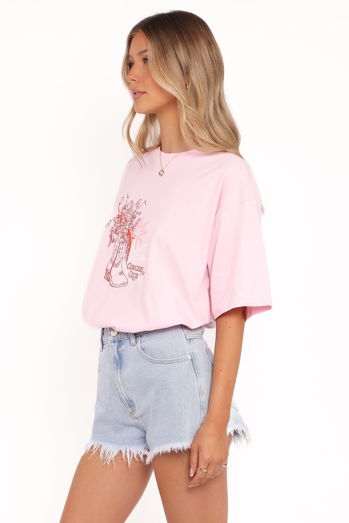 Alanna Cowgirl Club Graphic Tee in Pink – view 4 of 8