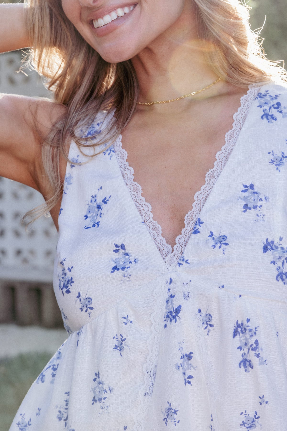 Aminta Top in Blue Floral – view 7 of 7