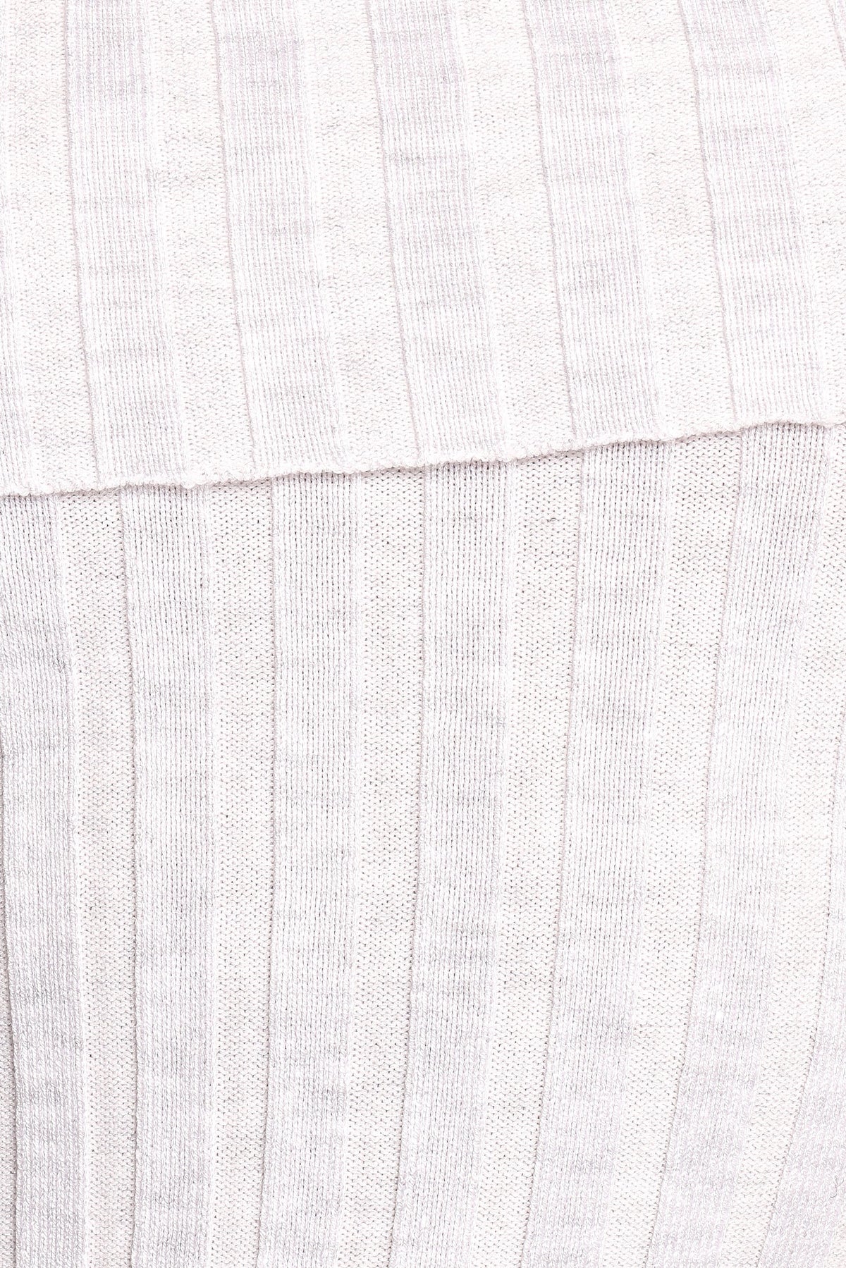 Anderson Wide Rib Off Shoulder Top in Pastel Grey – view 6 of 6