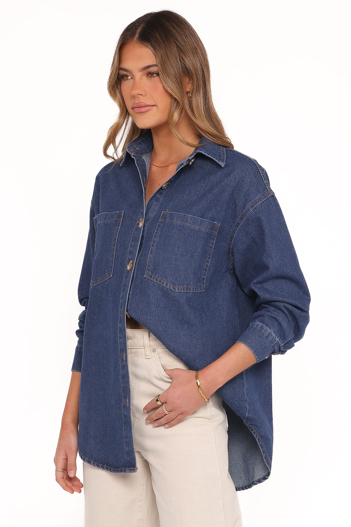 Anicia Denim Shirt in Dark – view 3 of 7
