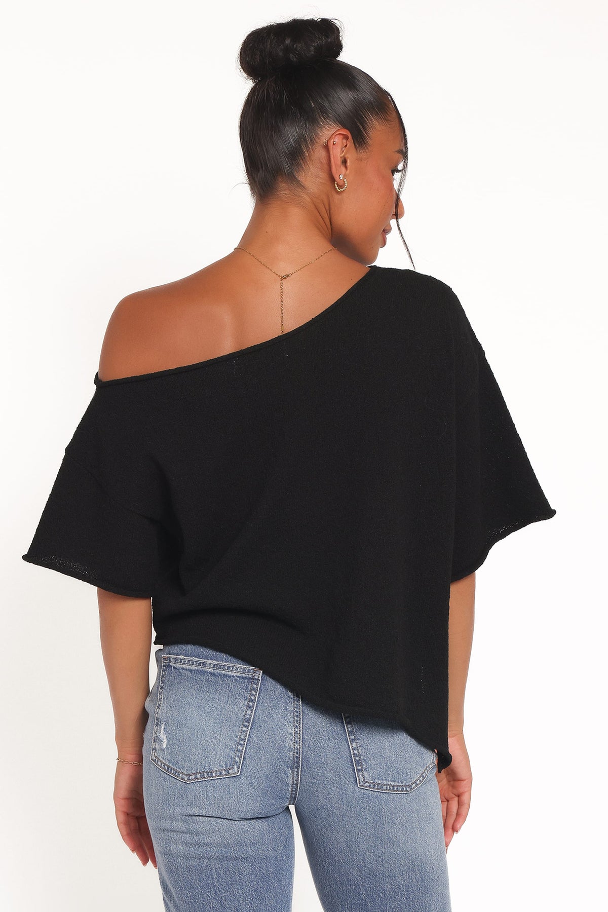 Ardena Boucle Knit Top in Black – view 4 of 6