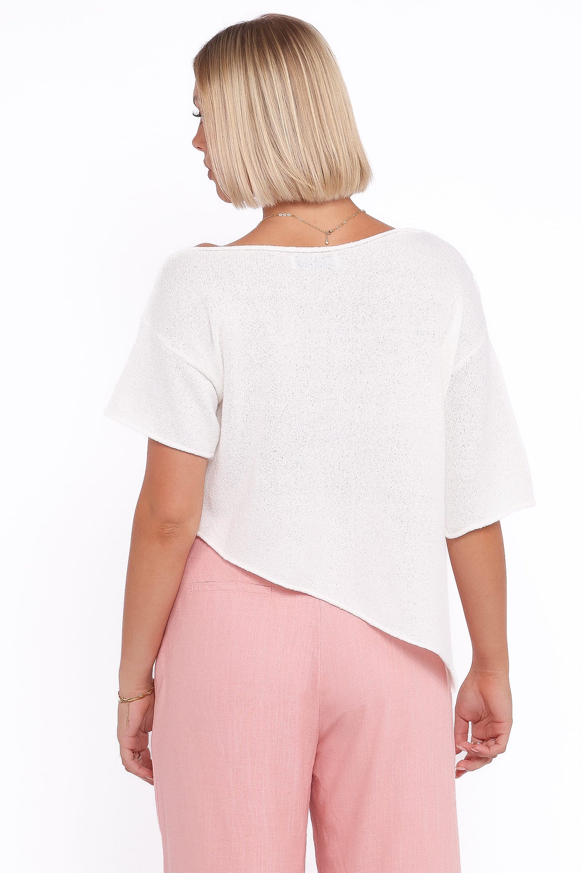 Ardena Boucle Knit Top in Cream – view 4 of 8
