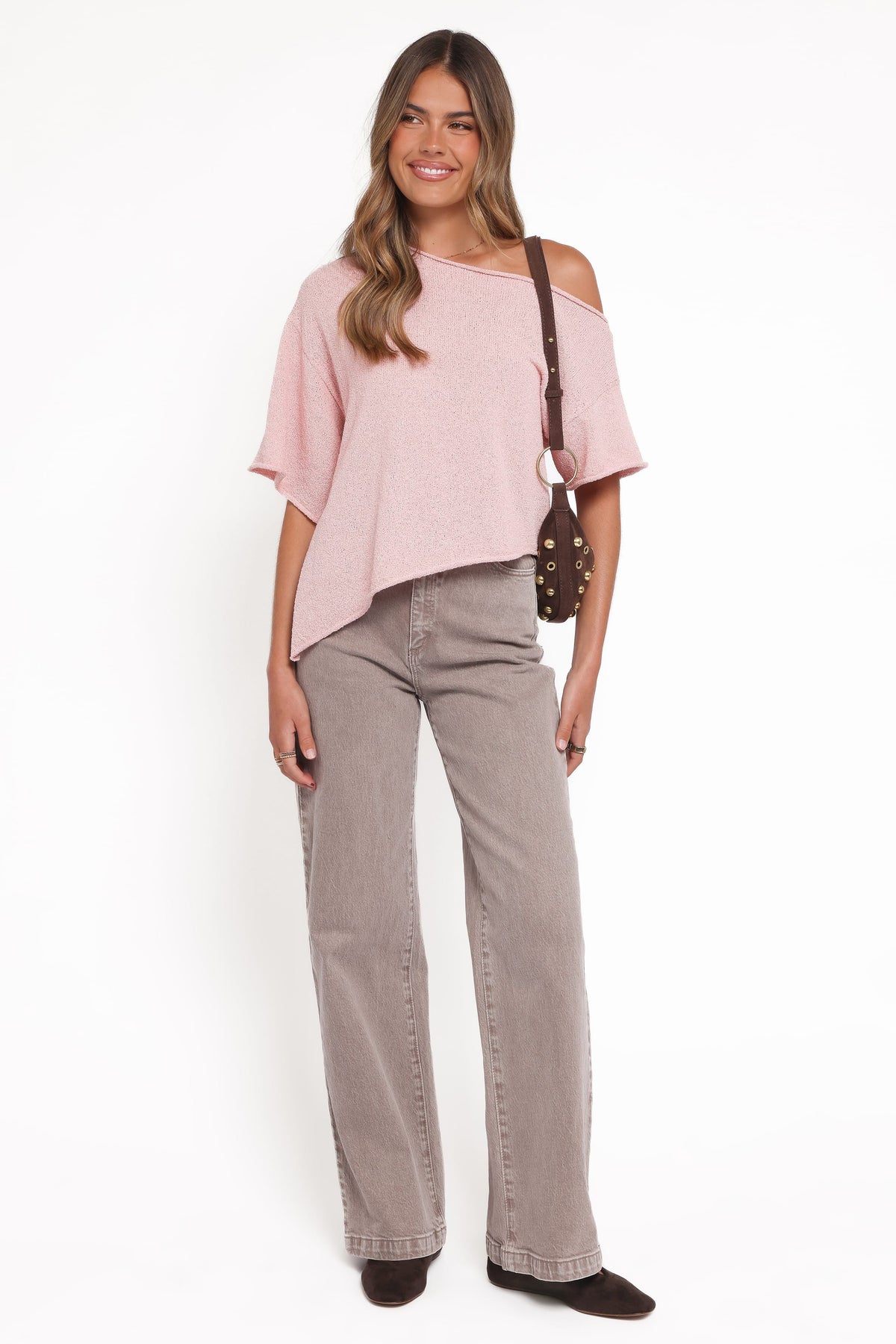 Ardena Boucle Knit Top in Pink – view 2 of 7