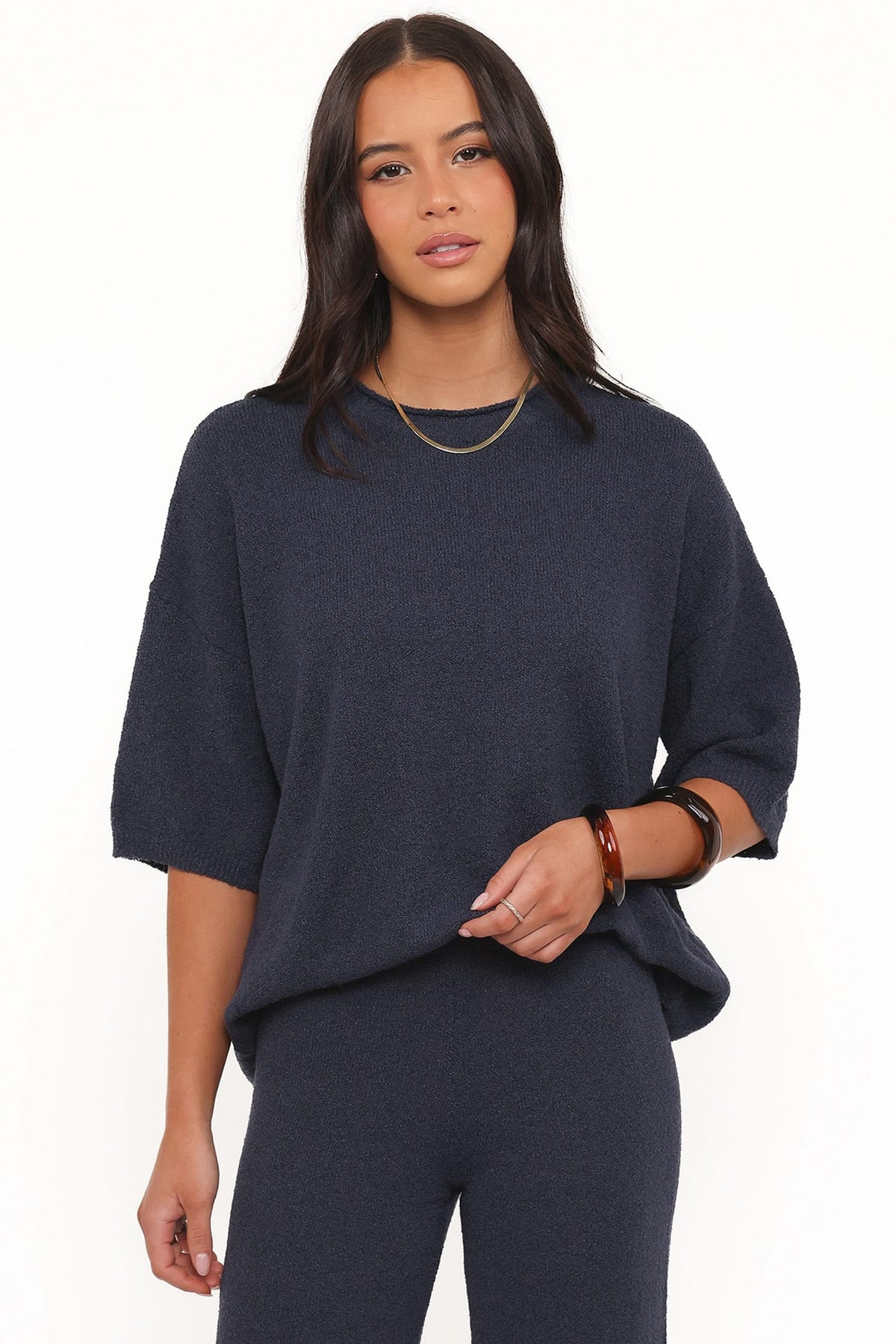 Ashby Knit Top in Navy – view 2 of 7