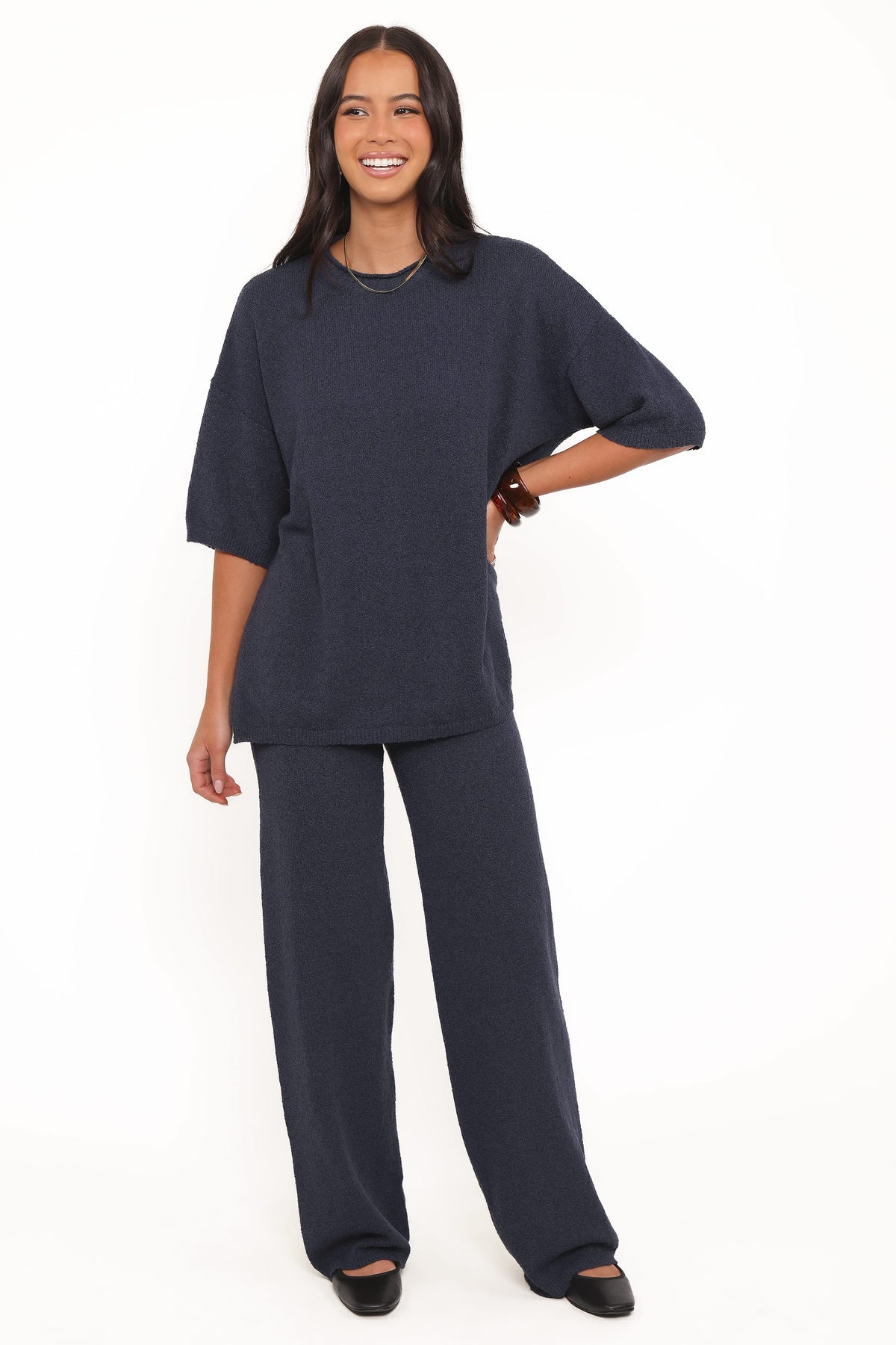 Ashby Knit Top in Navy – view 6 of 7