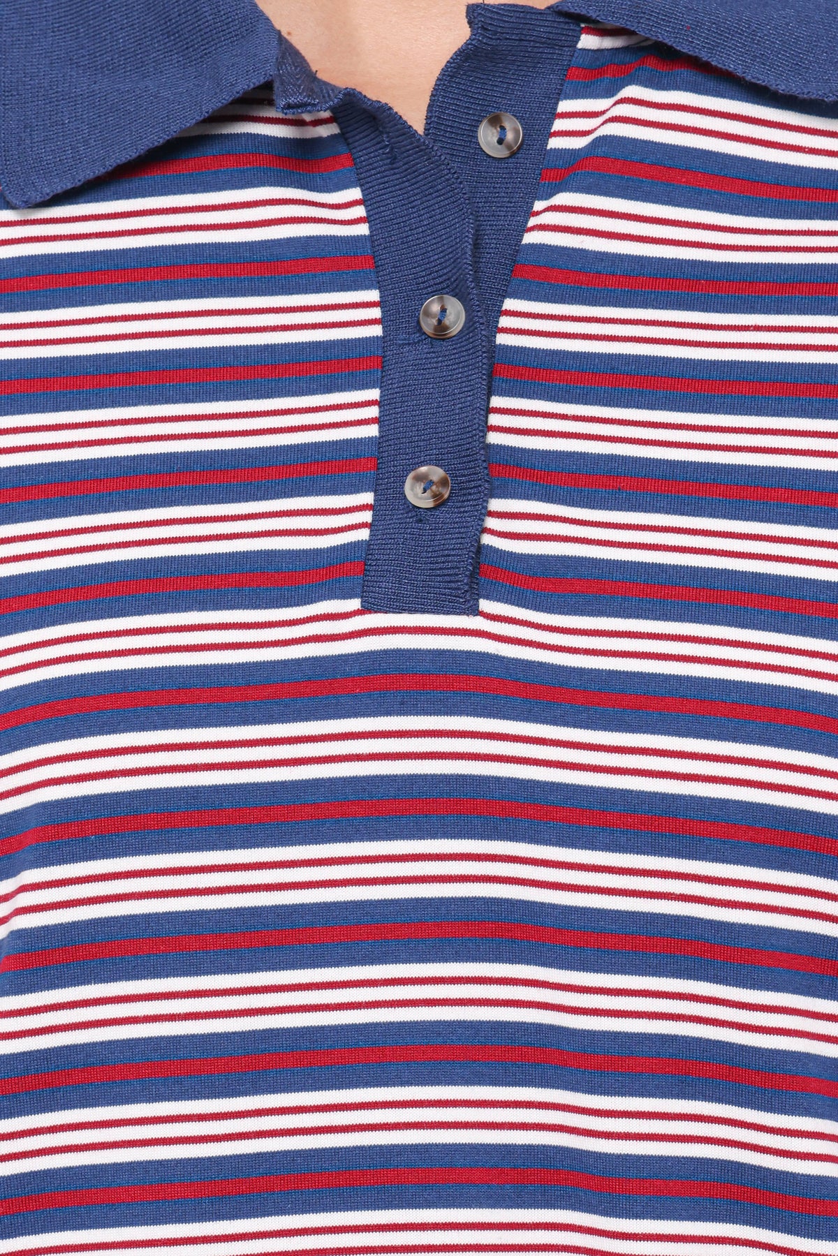 Beau Long Sleeve Jersey Top in Navy Stripe – view 7 of 8