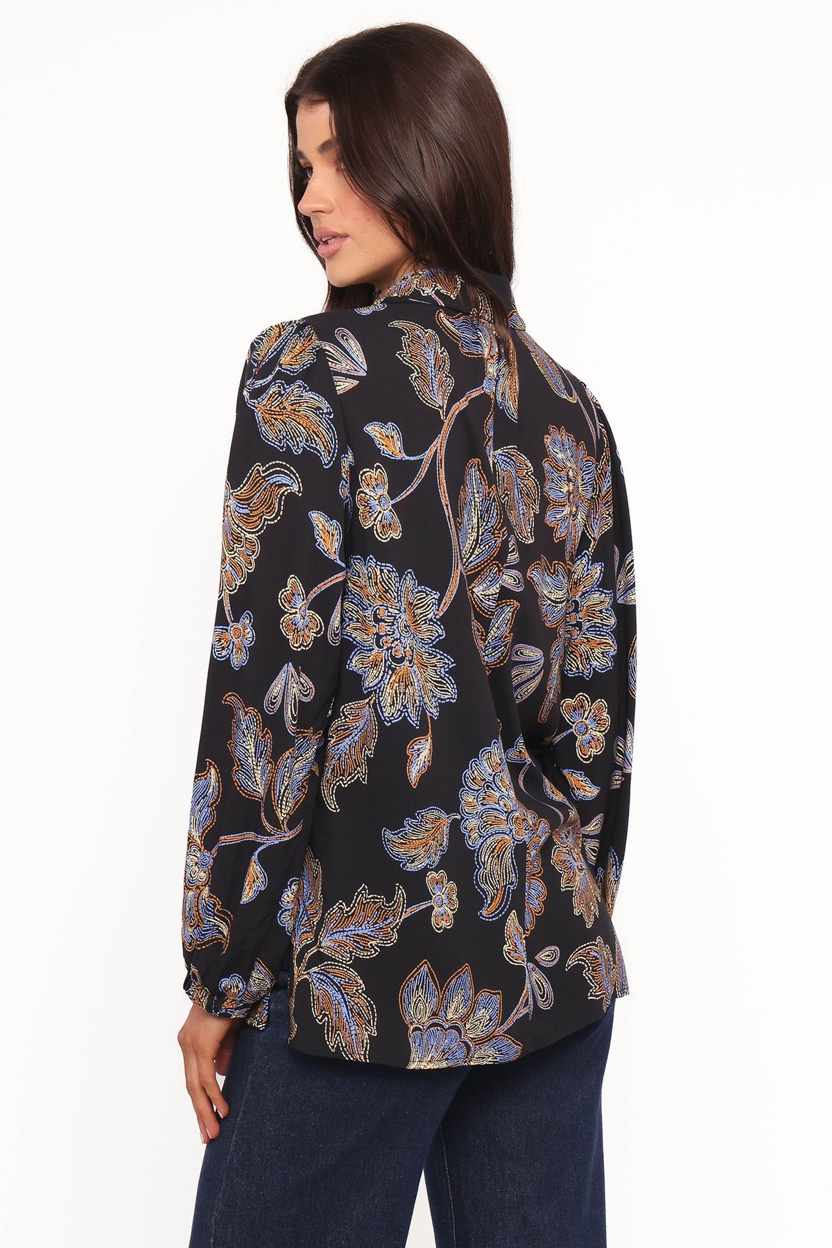 Bennett Shirt in Black Floral – view 4 of 6