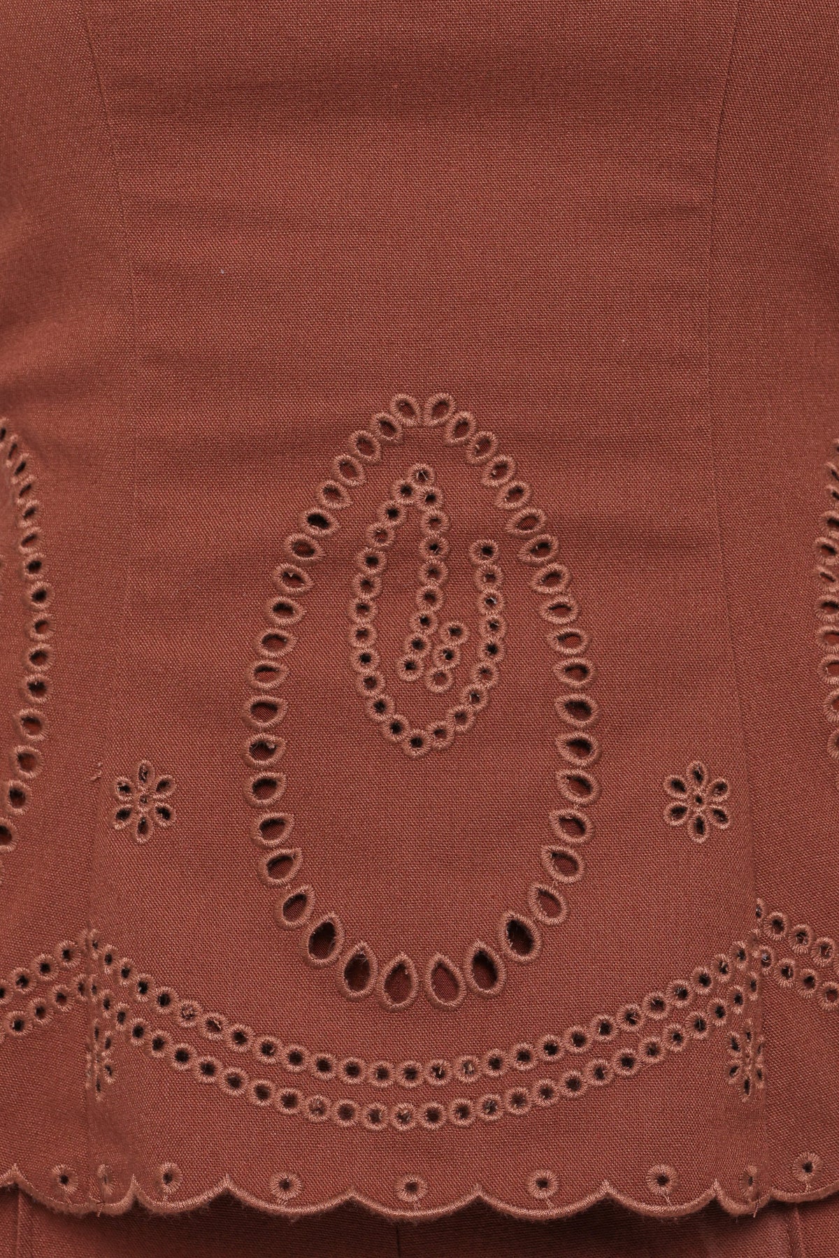 Benton Eyelet Strapless Top in Brown – view 6 of 6