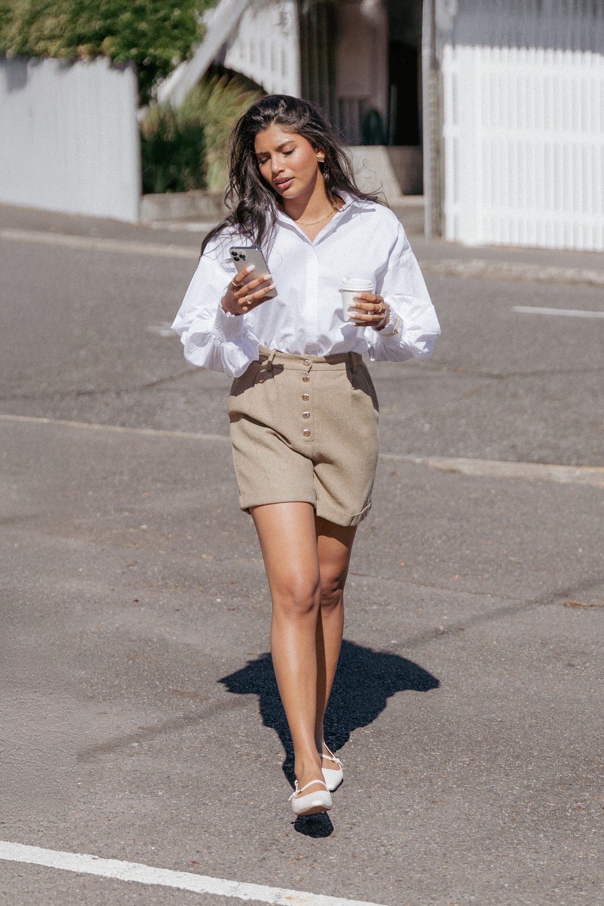 Briggs Long Sleeve Shirt in White – view 1 of 8