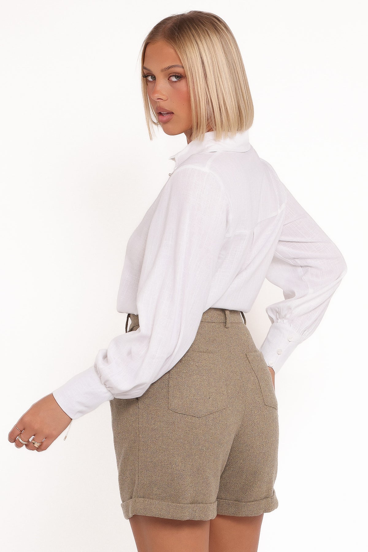 Briggs Long Sleeve Shirt in White – view 5 of 8