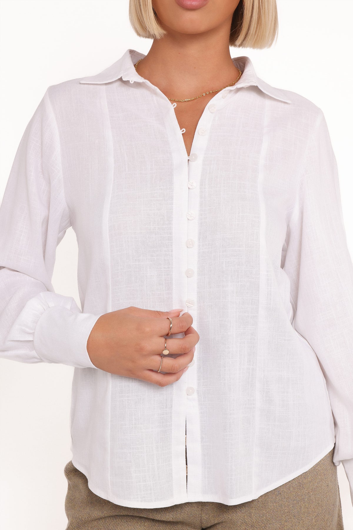 Briggs Long Sleeve Shirt in White – view 6 of 8