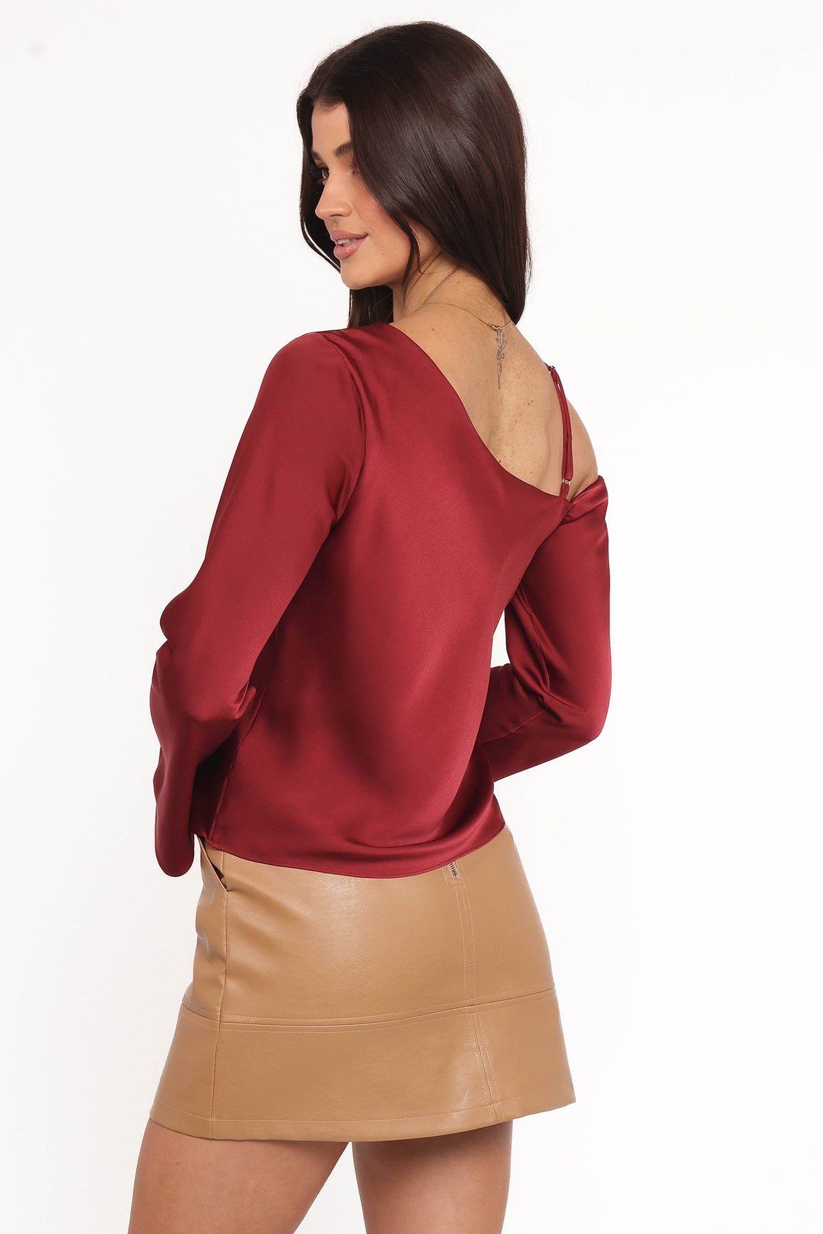 Brisa Off Shoulder Top in Cherry – view 4 of 7