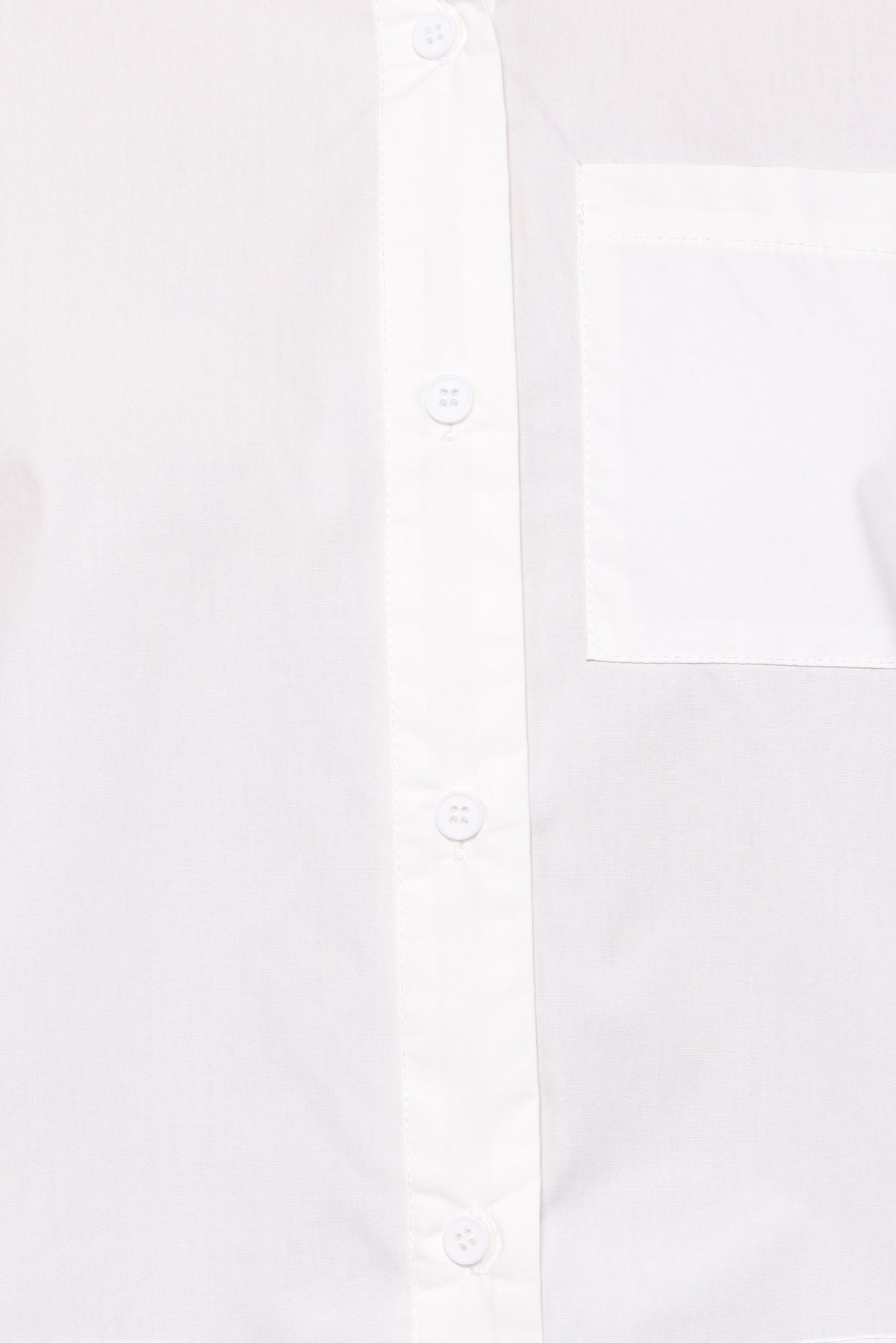 Bronagh Cropped Button Up Shirt in White – view 7 of 8
