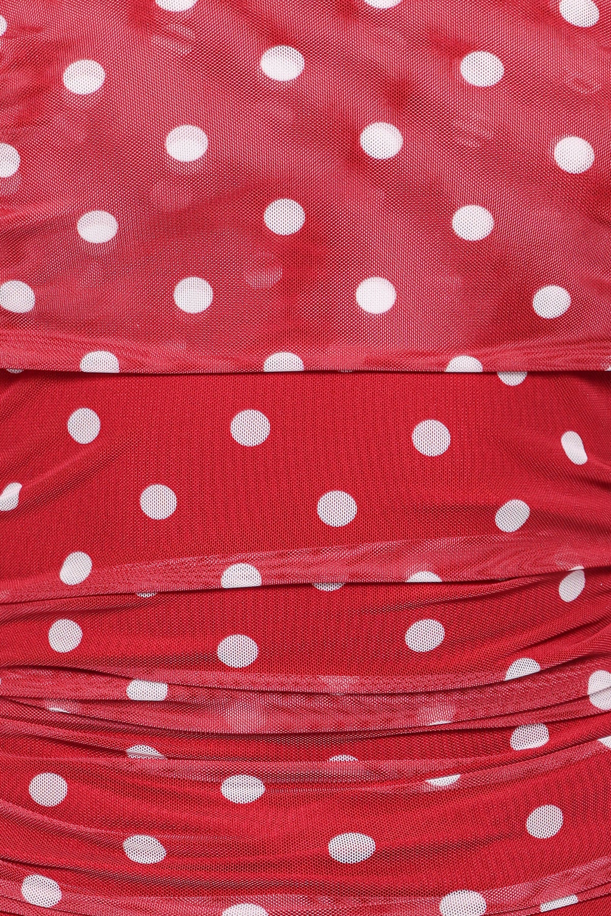 Caelira Off Shoulder Top in Red Polka Dot – view 6 of 6