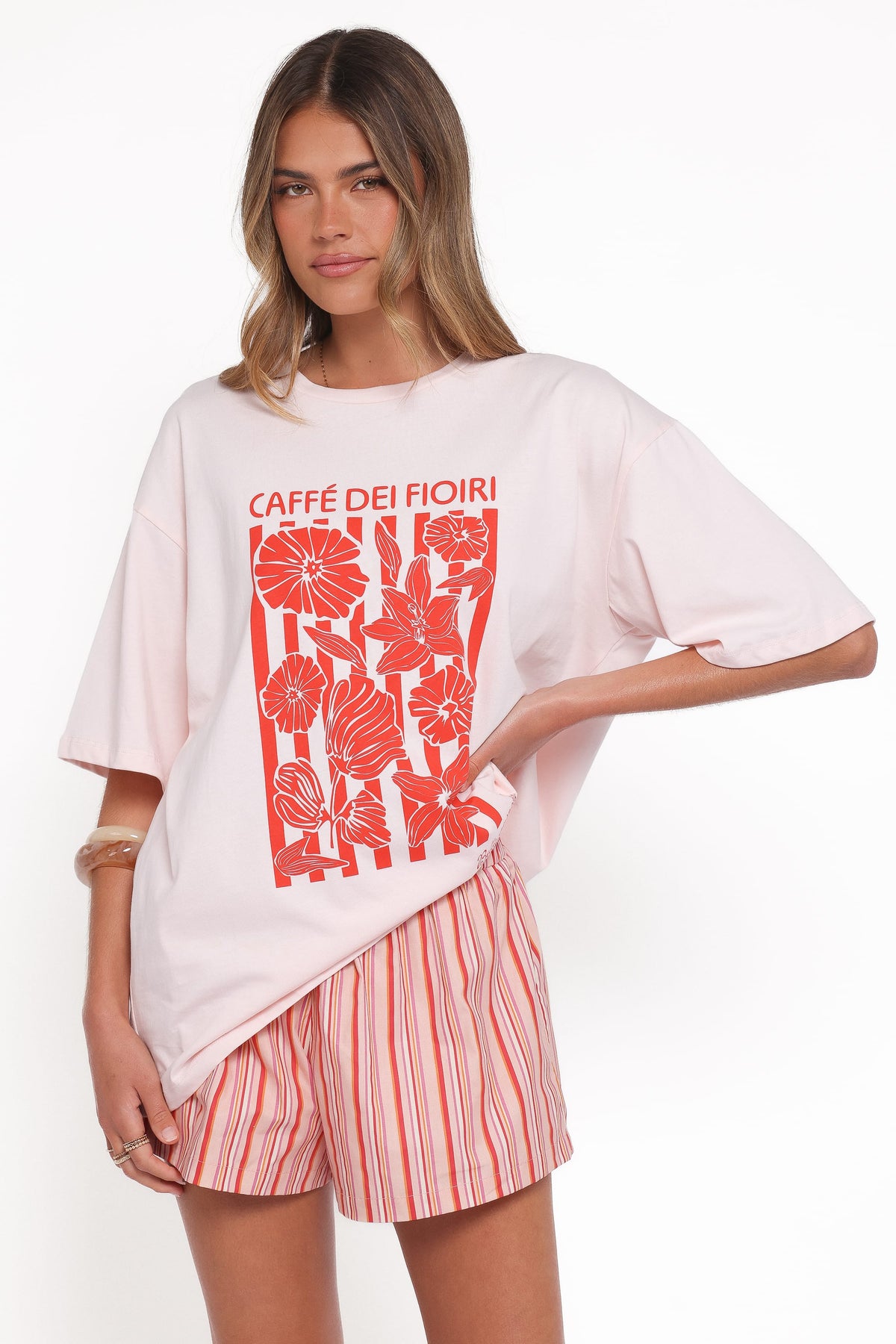 Caffe Dei Fiori Tee in Pink – view 2 of 8