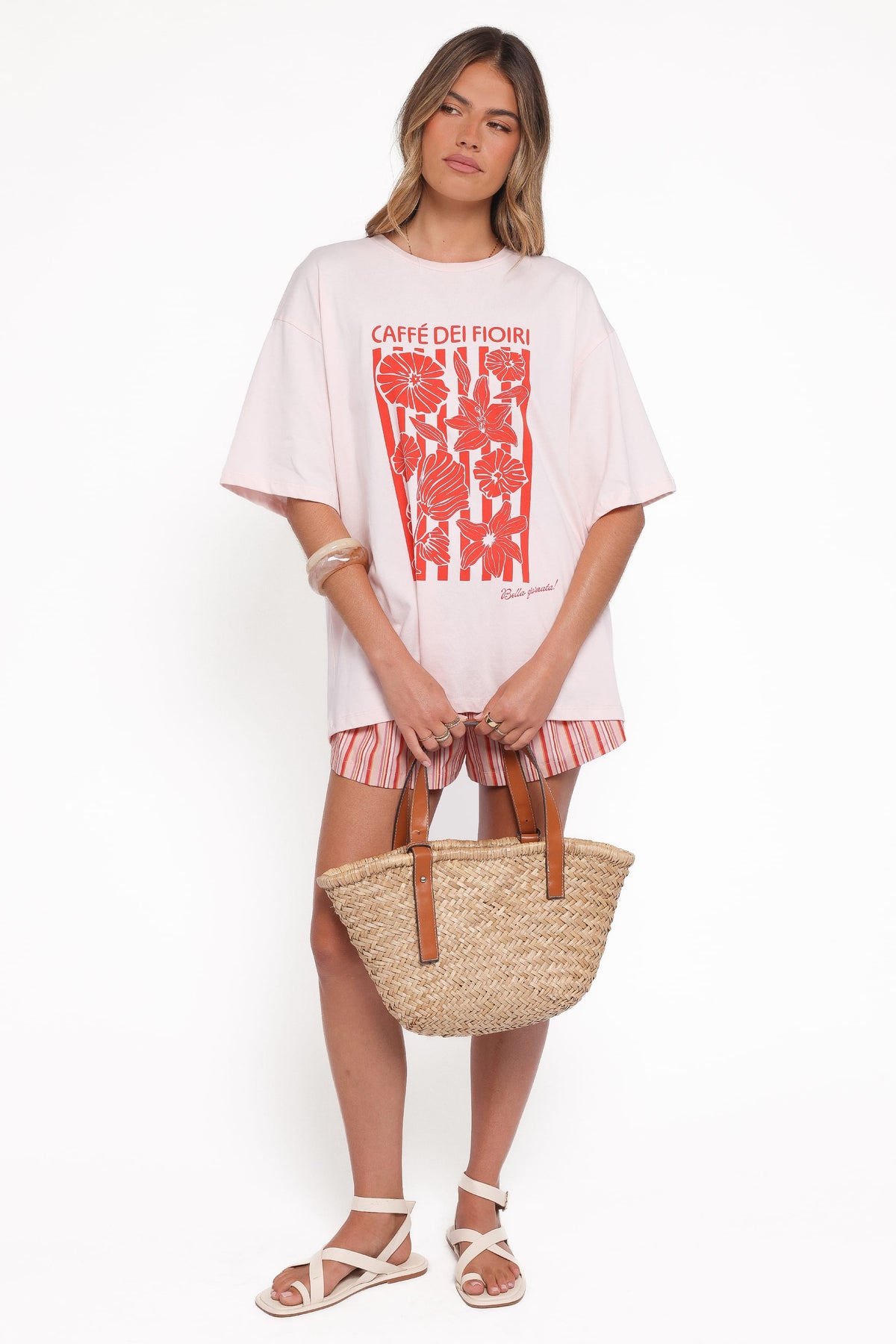 Caffe Dei Fiori Tee in Pink – view 6 of 8