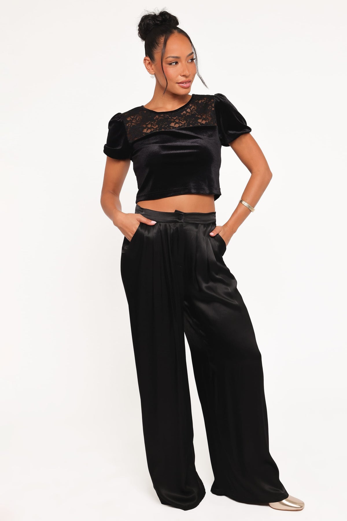 Caitlin Top in Black Velvet – view 6 of 8