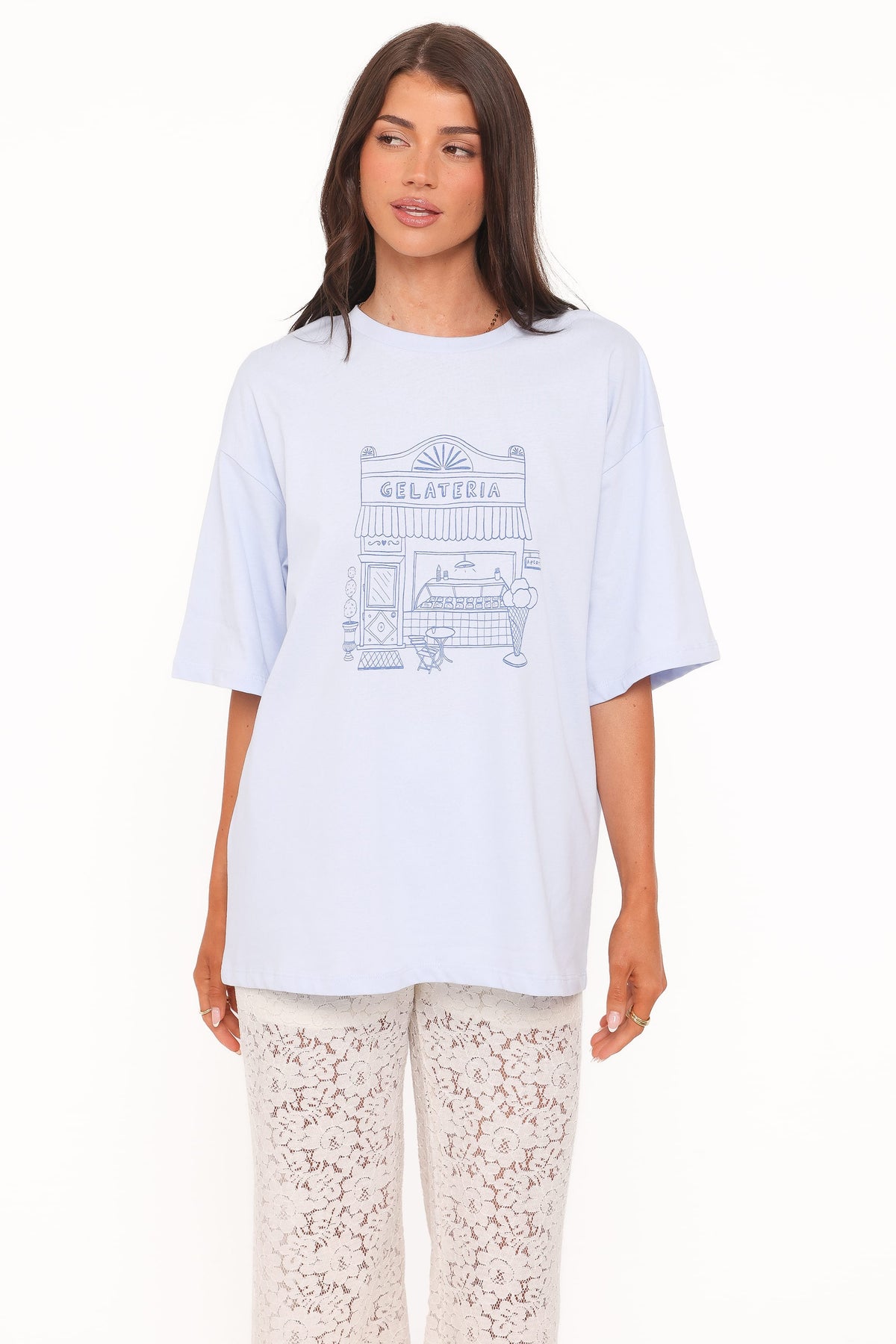 Carmen Graphic Tee in Baby Blue – view 7 of 9