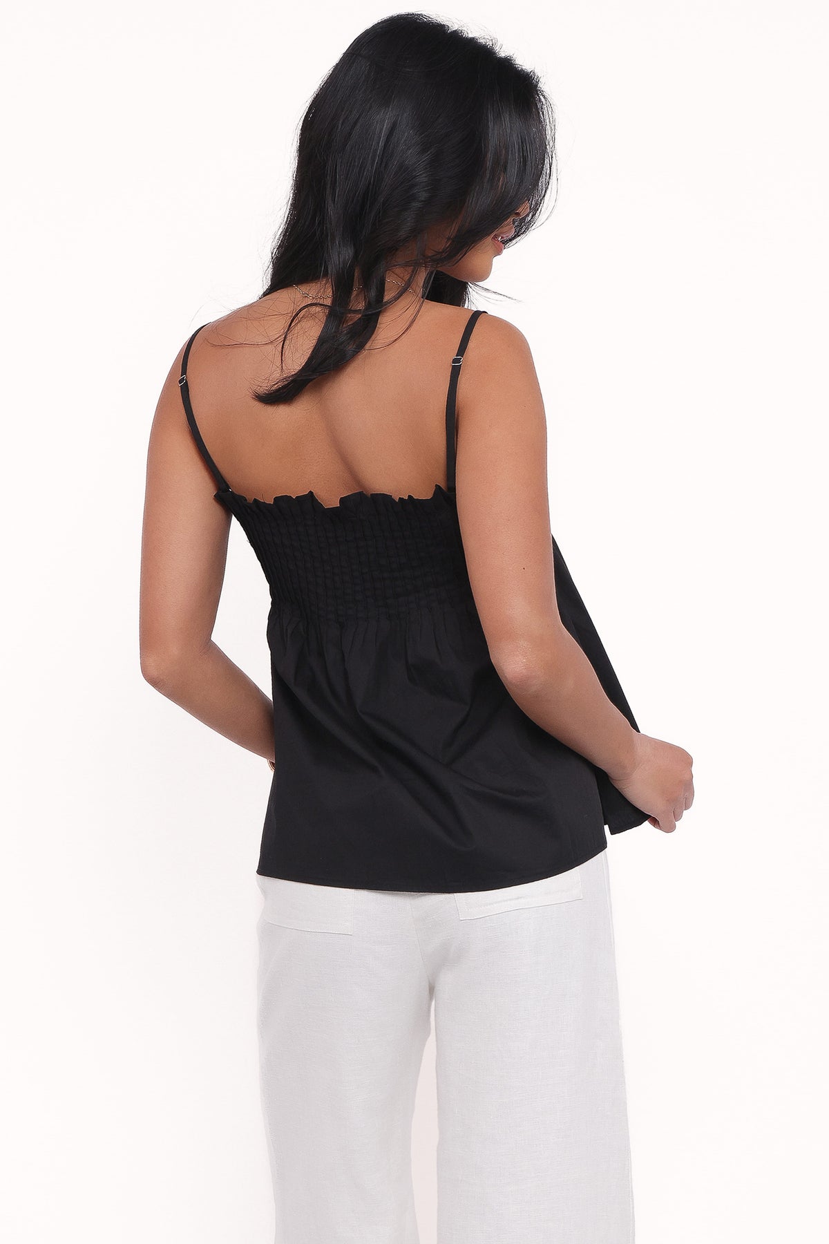 Carson Pleated Top in Black – view 5 of 7