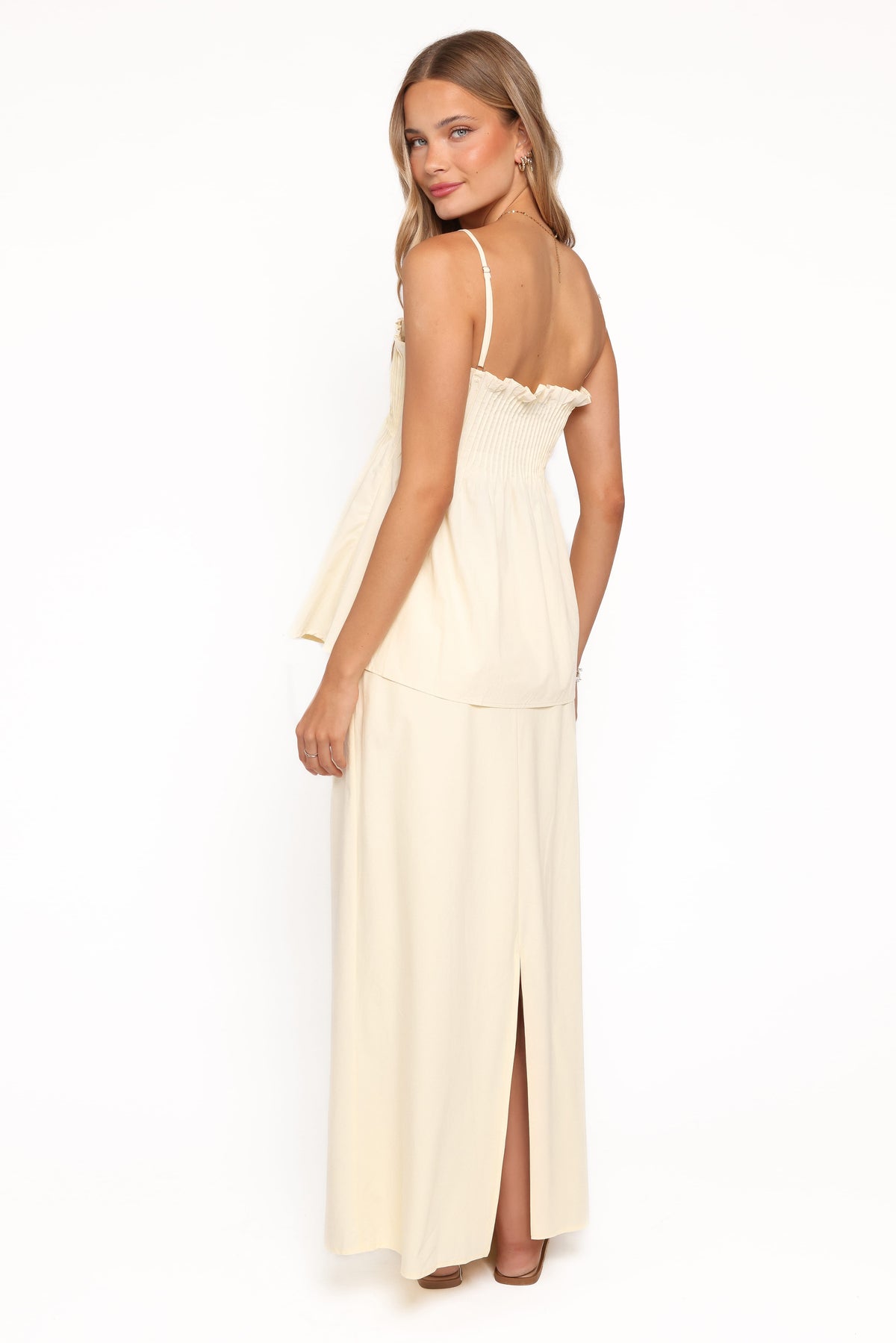 Carson Pleated Top in Butter Yellow – view 5 of 8