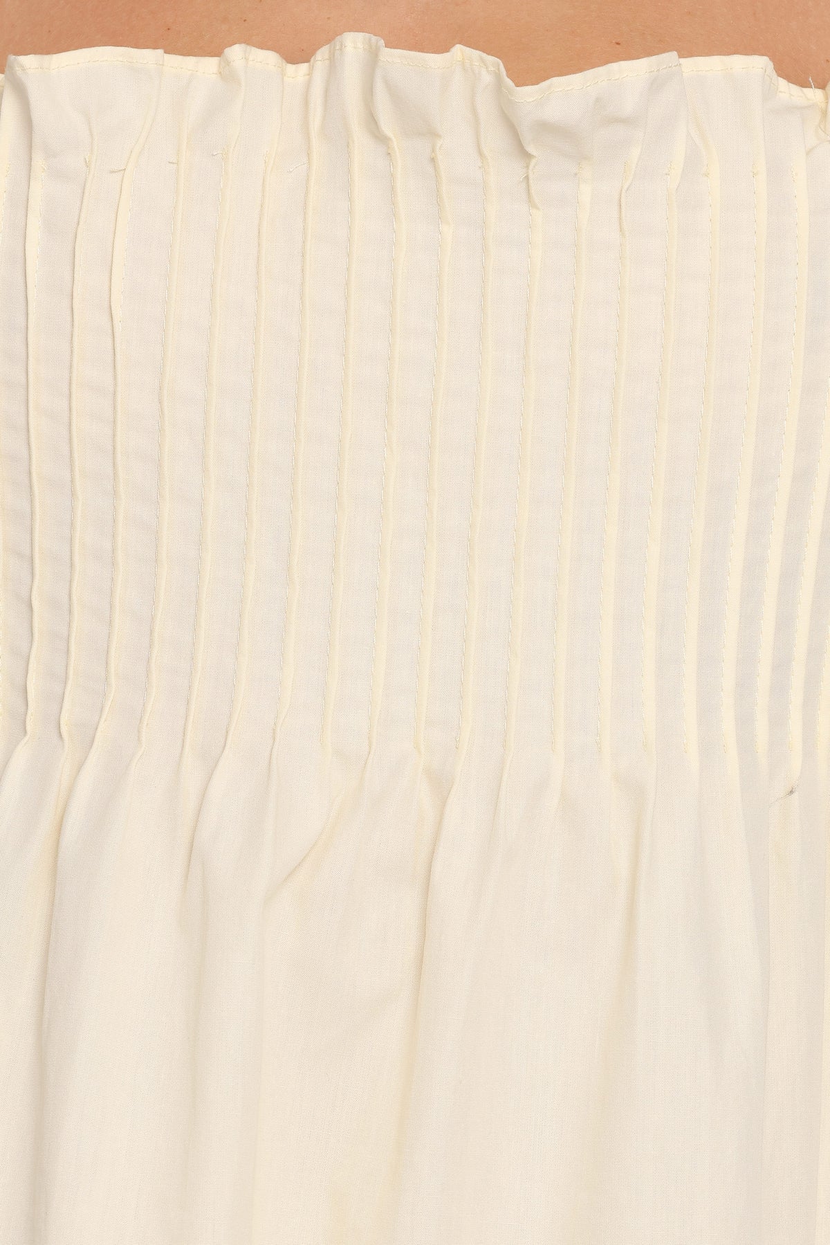 Carson Pleated Top in Butter Yellow – view 7 of 8