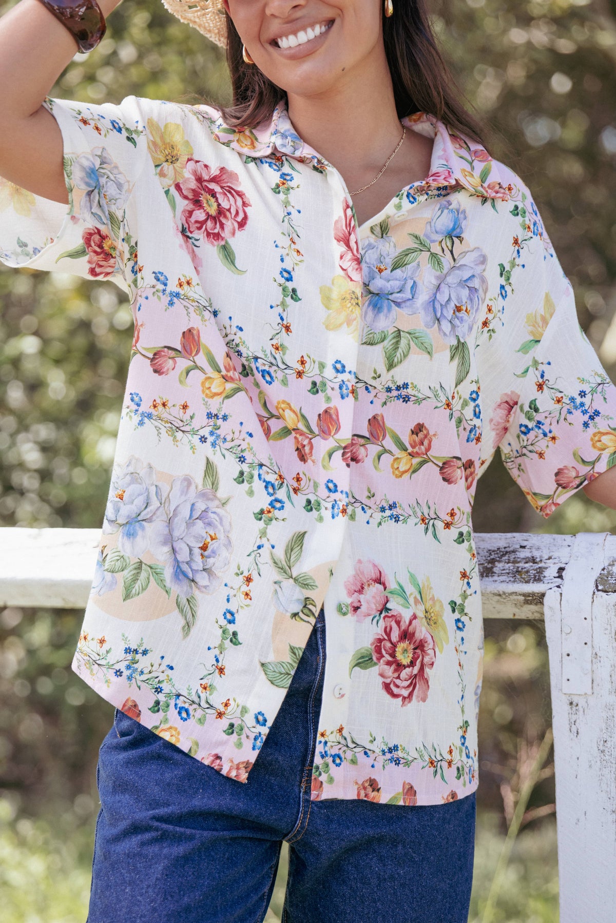 Cascais Shirt in Rose Tile – view 1 of 8