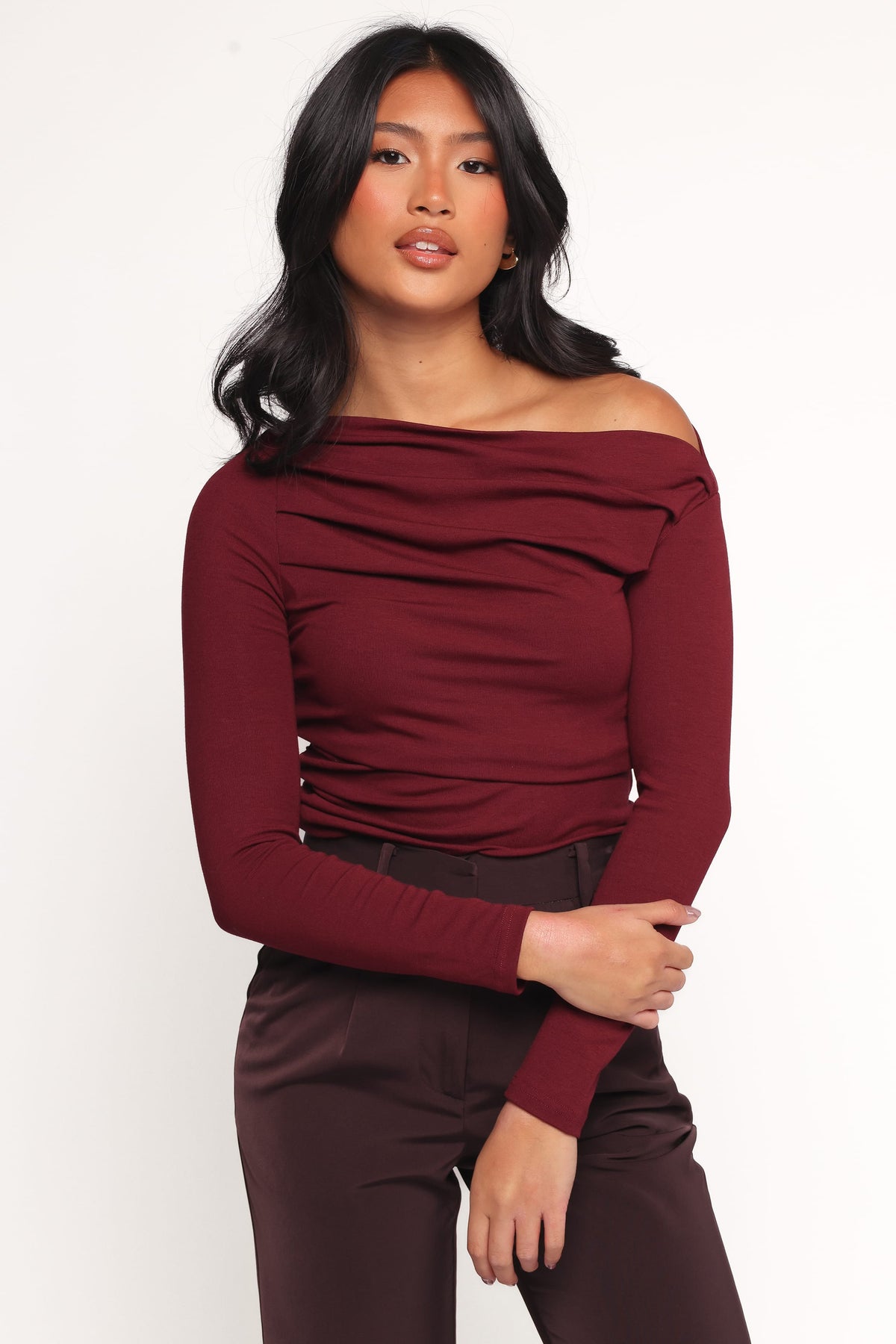 Cer Knit Top in Cherry Chocolate – view 2 of 6