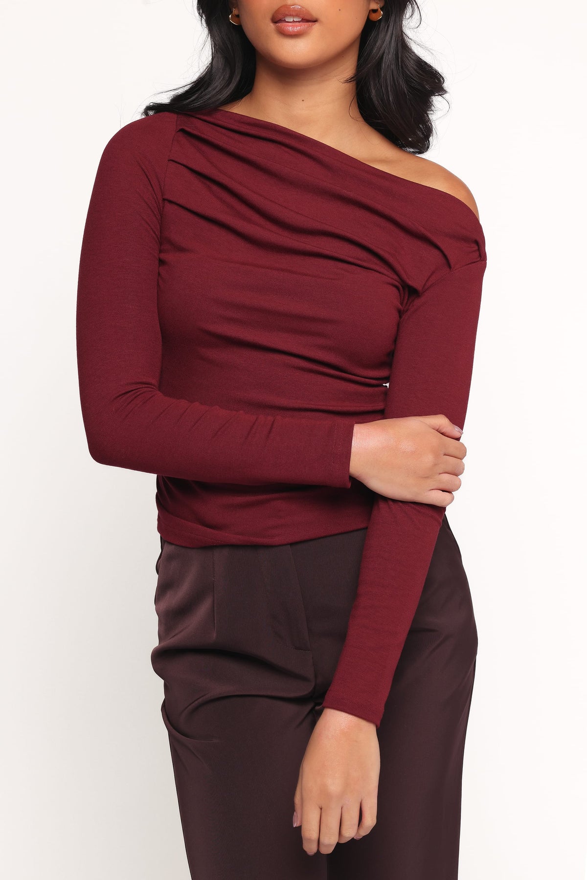 Cer Knit Top in Cherry Chocolate – view 5 of 6