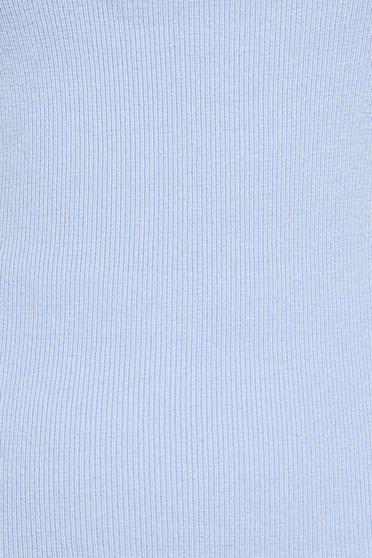 Charama Off Shoulder Knit Top in Blue – view 7 of 8