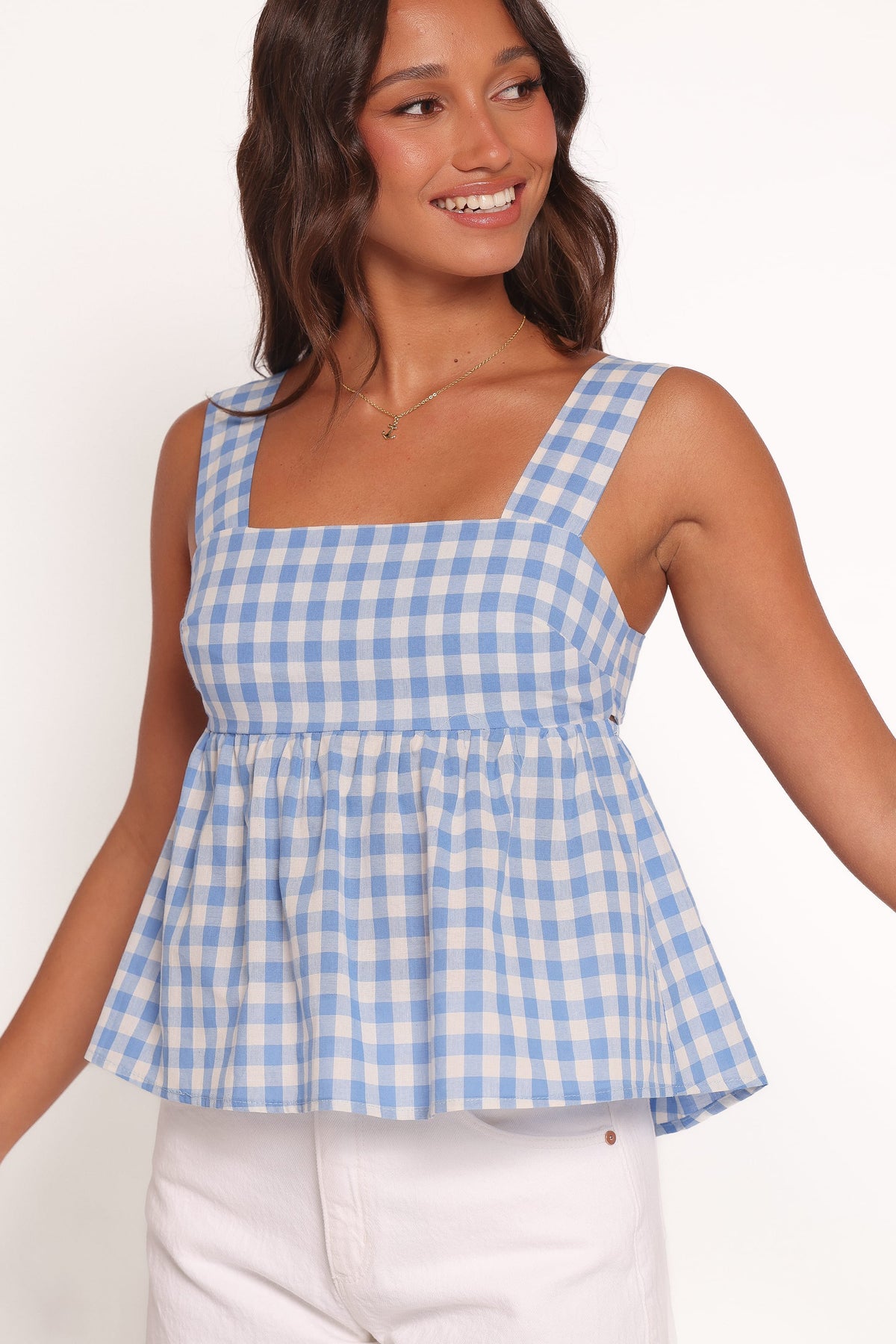 Chatham Top in Blue Gingham – view 3 of 8