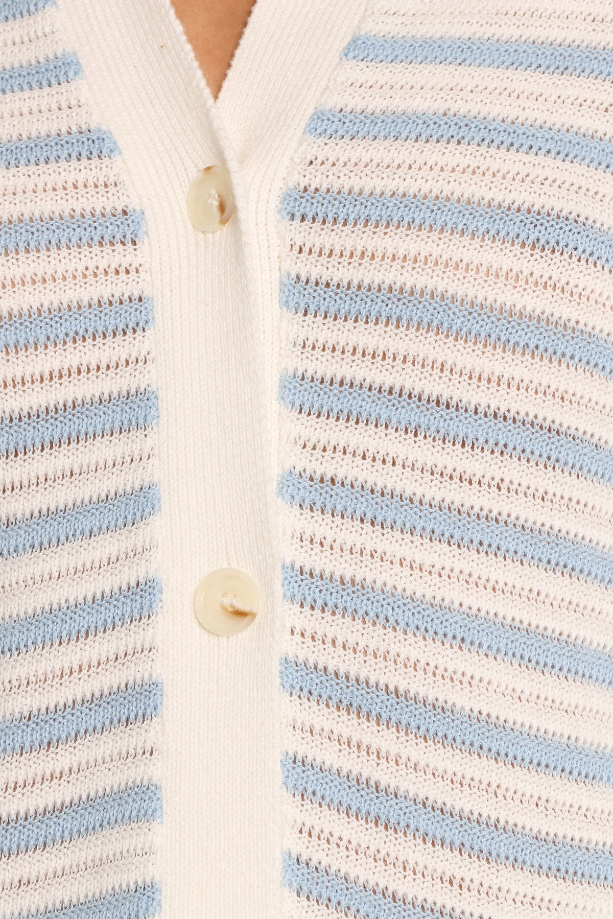 Cherie Knit Shirt in Cream Sky Blue – view 9 of 9