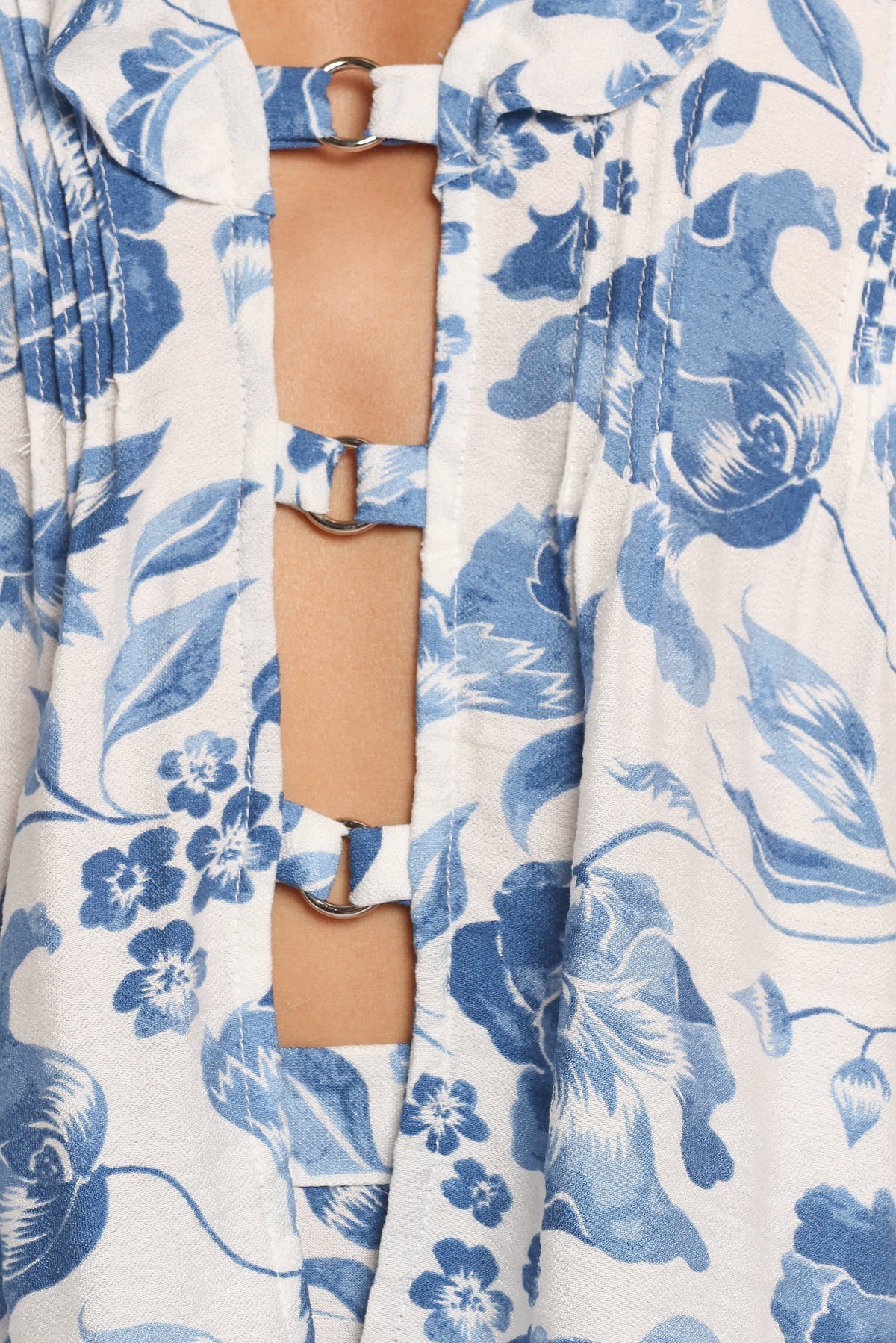 Claud Top in Blue White Floral – view 7 of 7