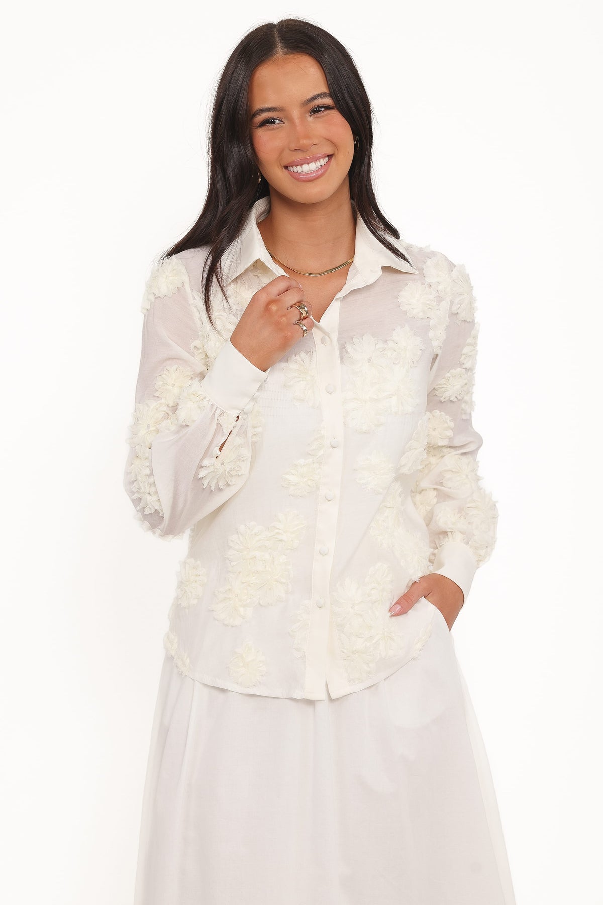 Cliona Shirt in Cream – view 2 of 7