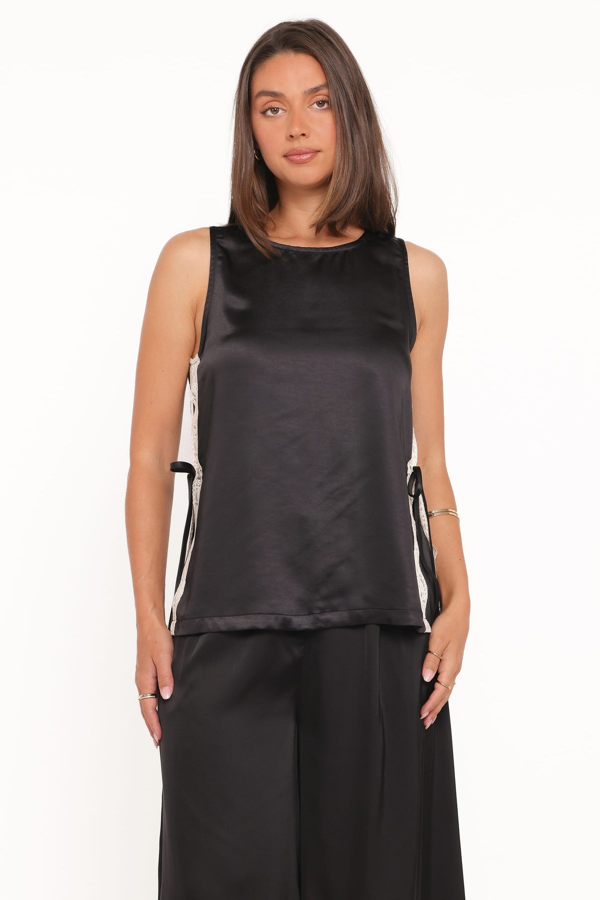 Coleman Side Slit Top in Black – view 2 of 6