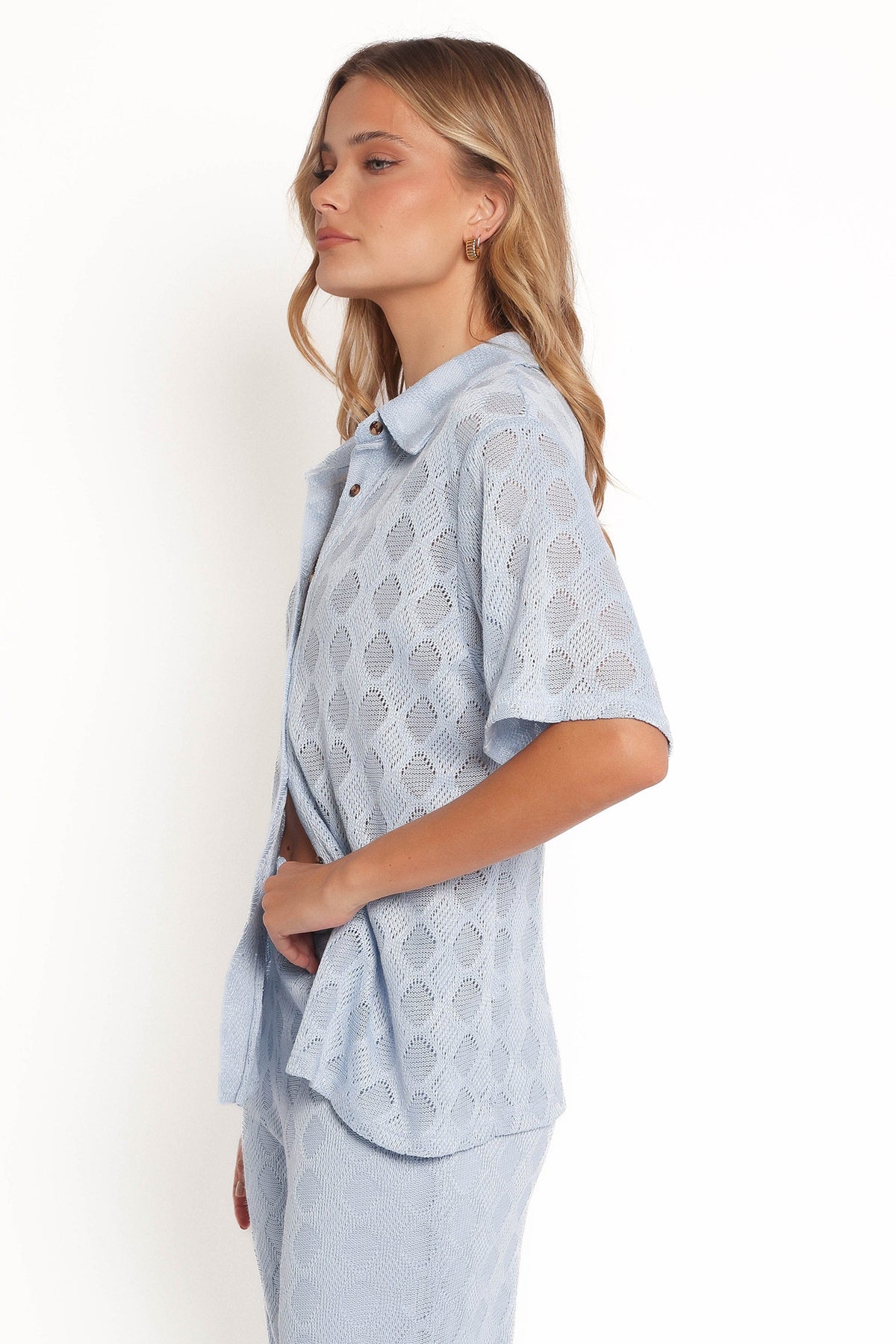 Cora Knit Shirt in Blue – view 6 of 10