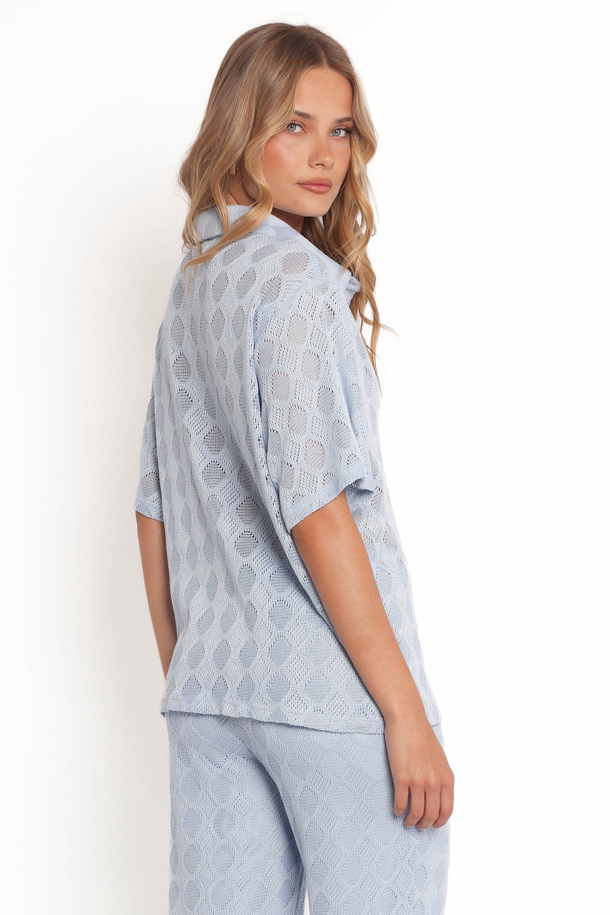Cora Knit Shirt in Blue – view 7 of 10