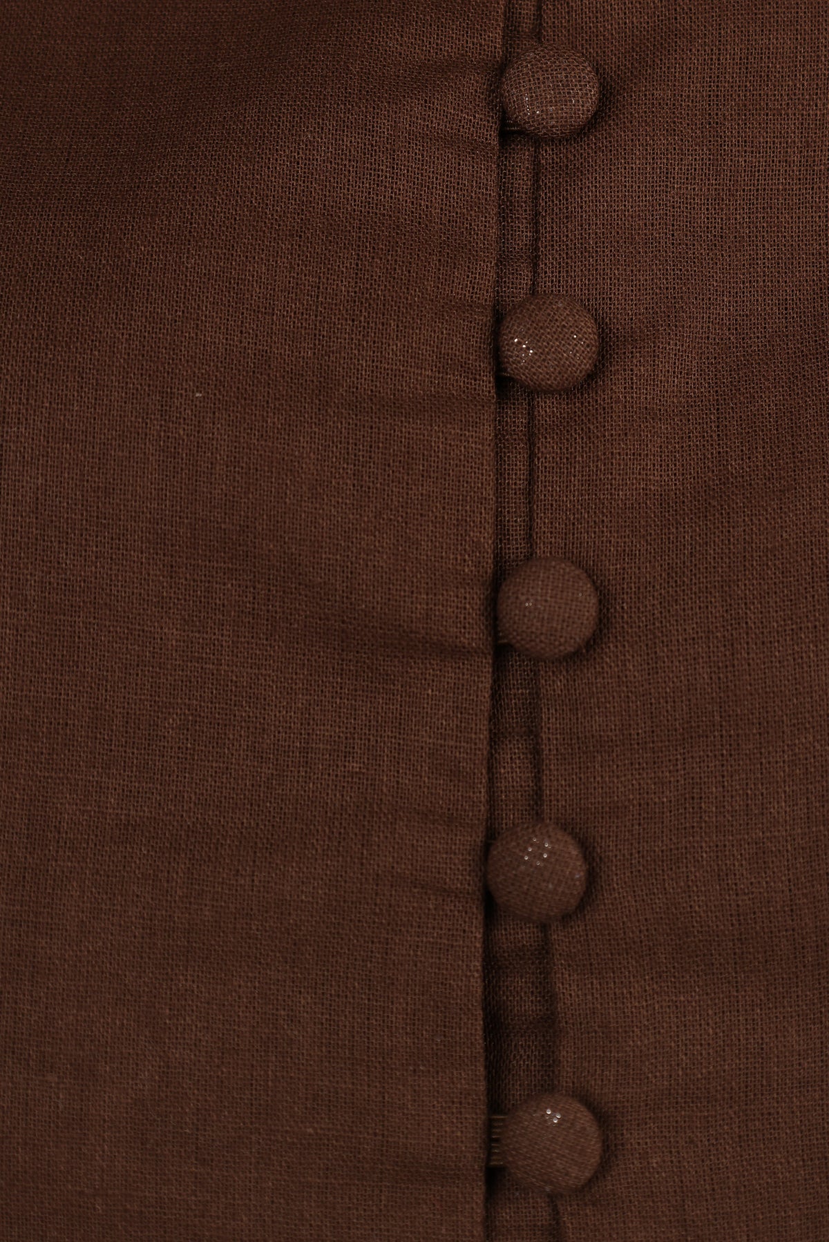 Daniella Linen Vest in Chocolate Brown – view 8 of 9