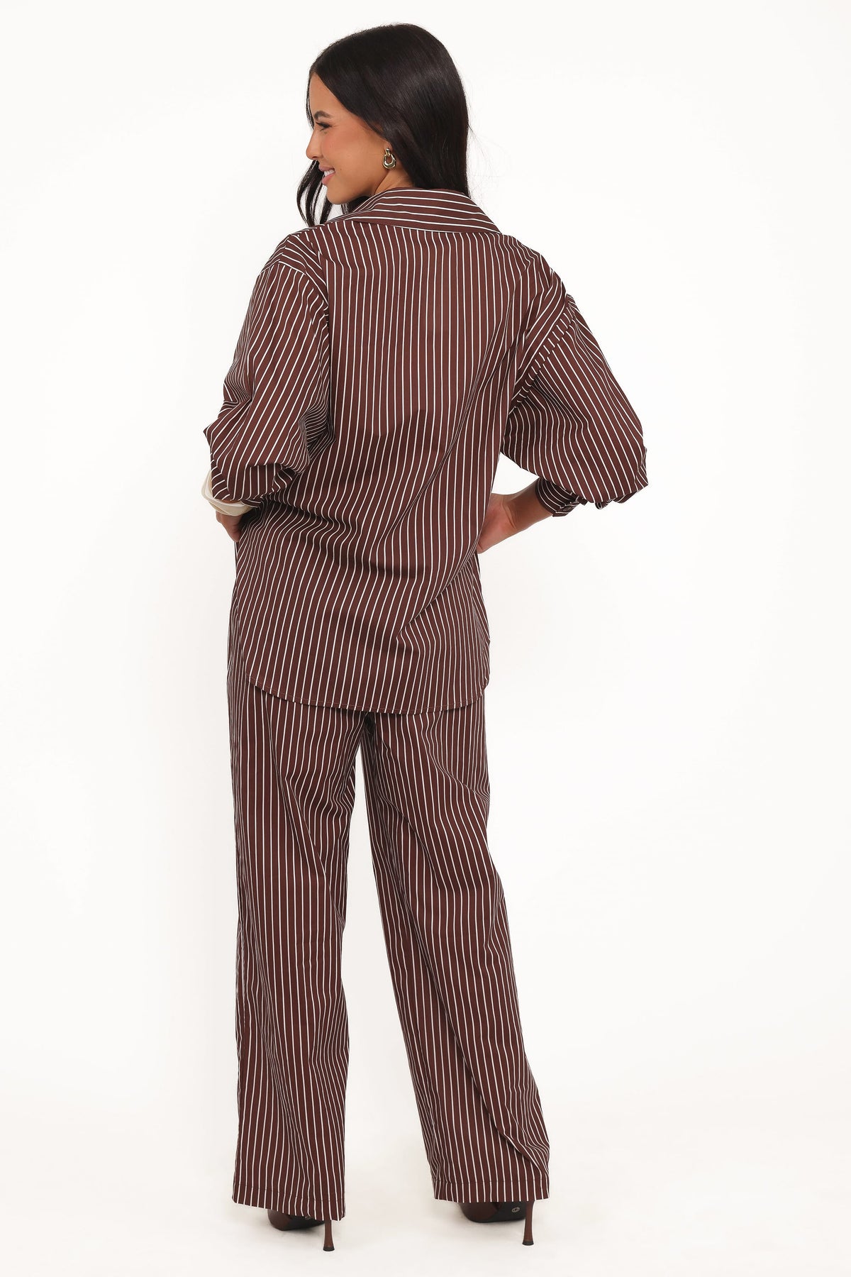 Darya Shirt in Chocolate Stripe – view 5 of 7