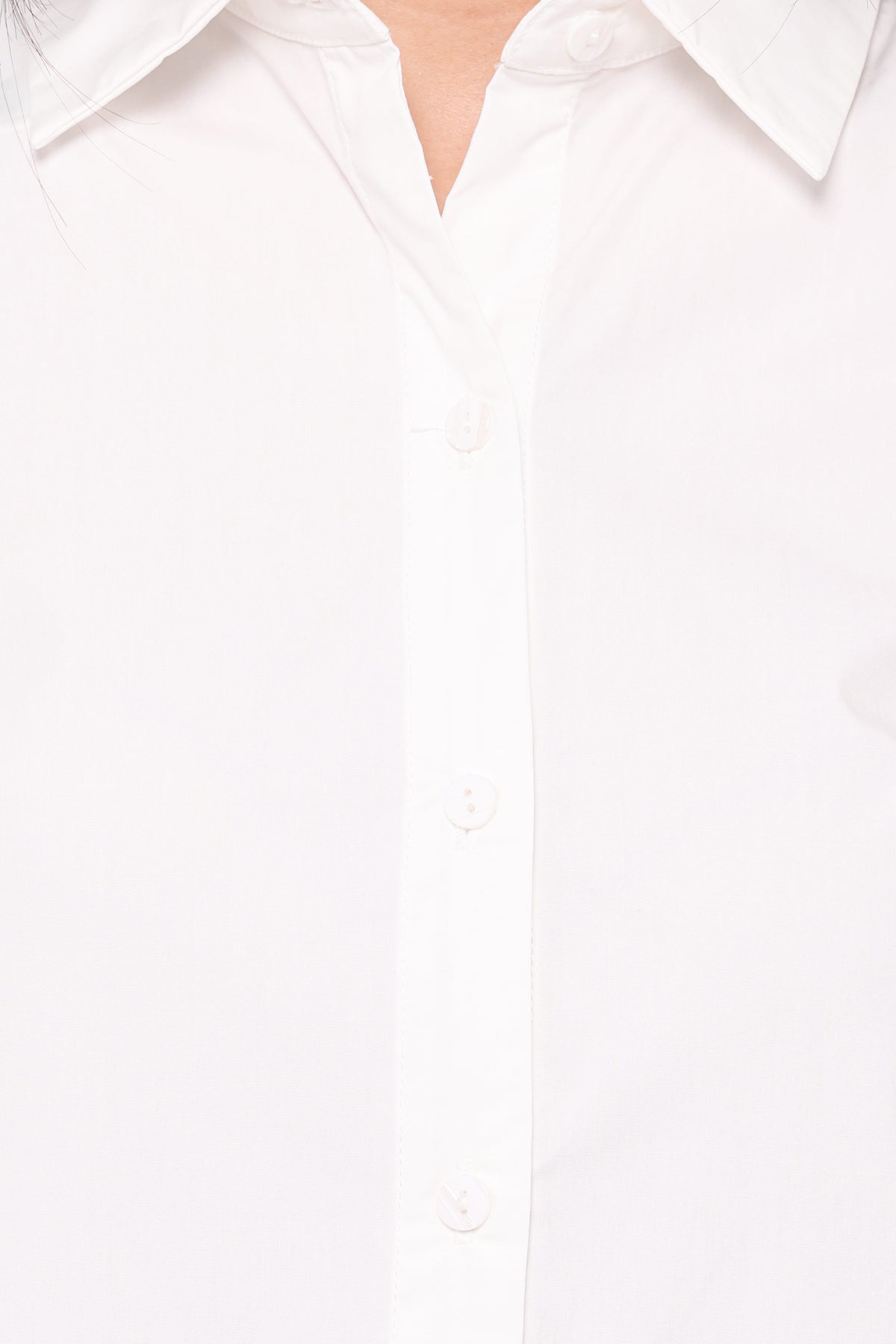 Deirdre Scallop Button Up Shirt in White – view 7 of 8