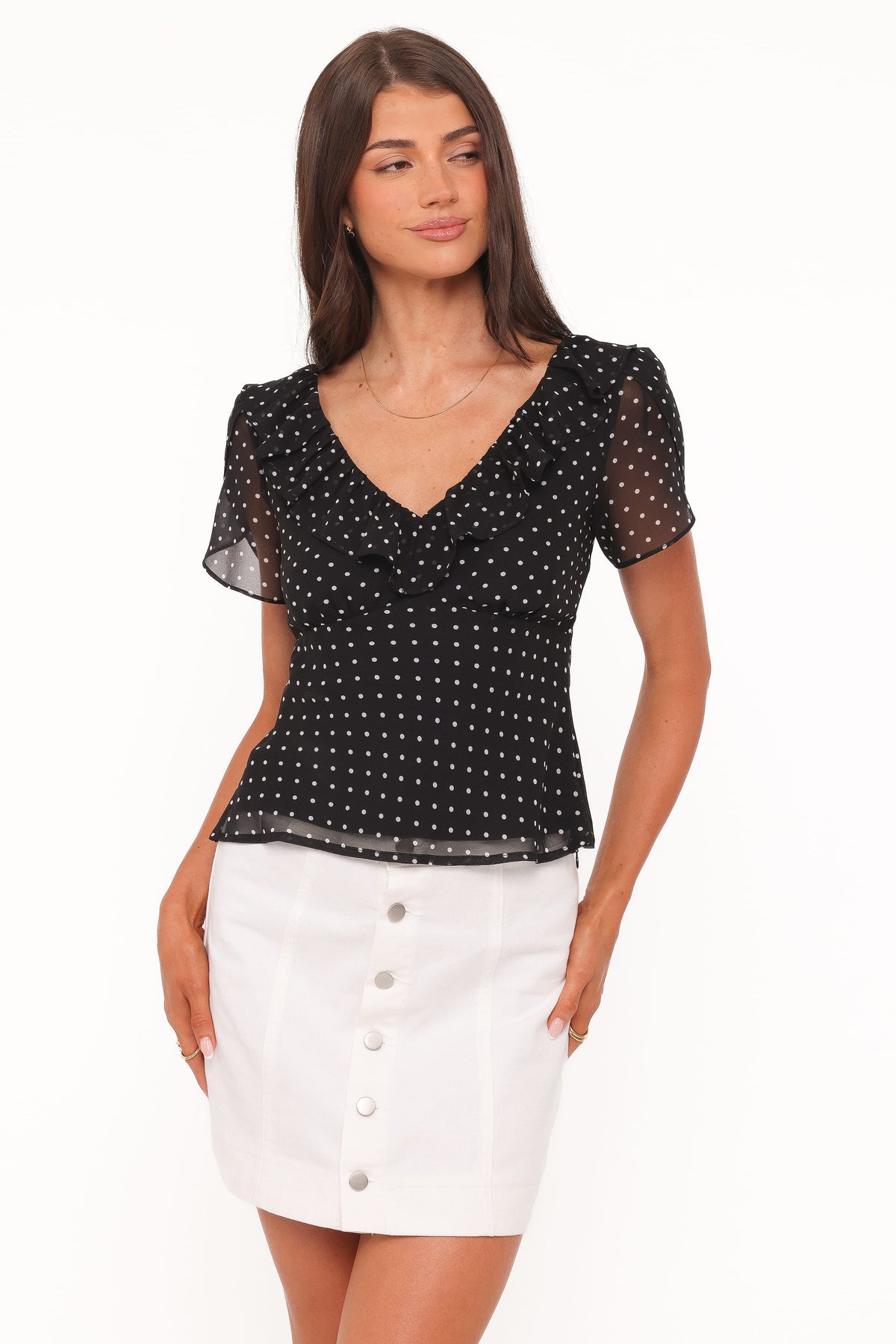 Dorado Top in Black/White Polkadot – view 2 of 8