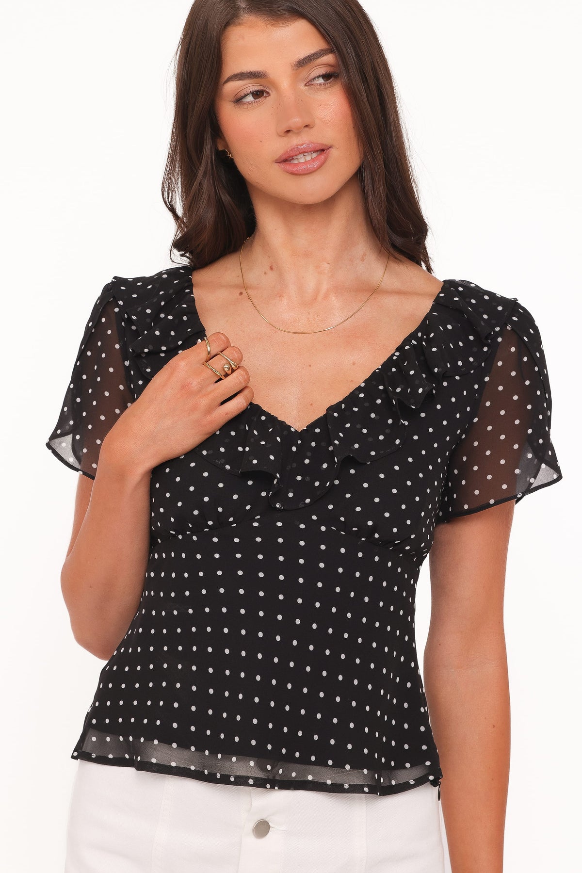 Dorado Top in Black/White Polkadot – view 3 of 8