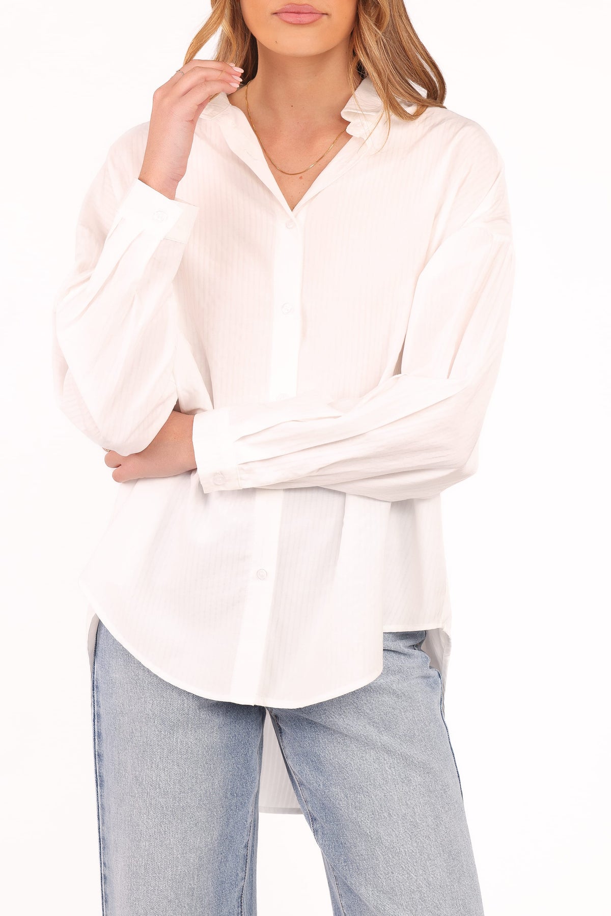 Edwards Shirt in White Stripe – view 3 of 7